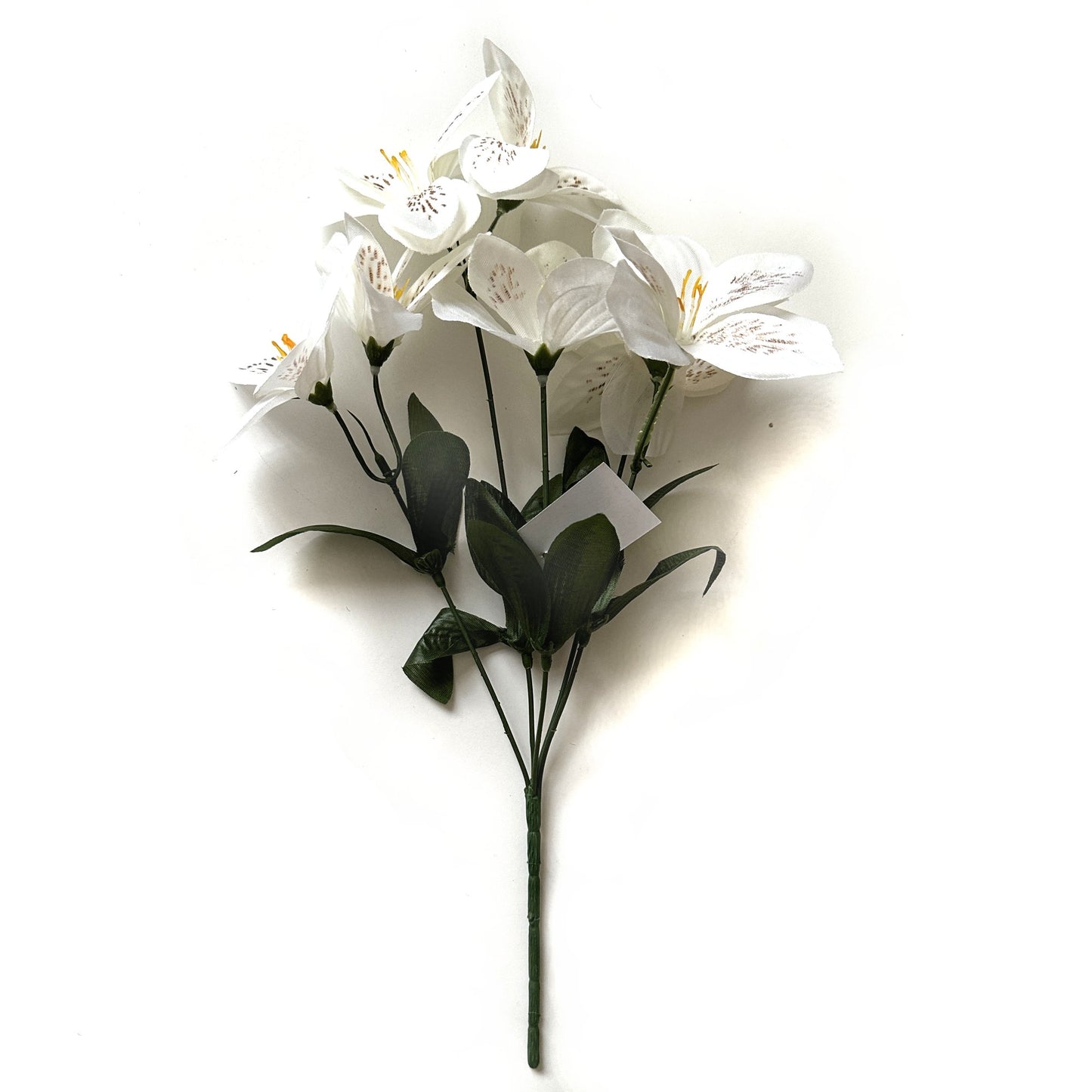 Artificial Alstroemeria Plant - White Flowers