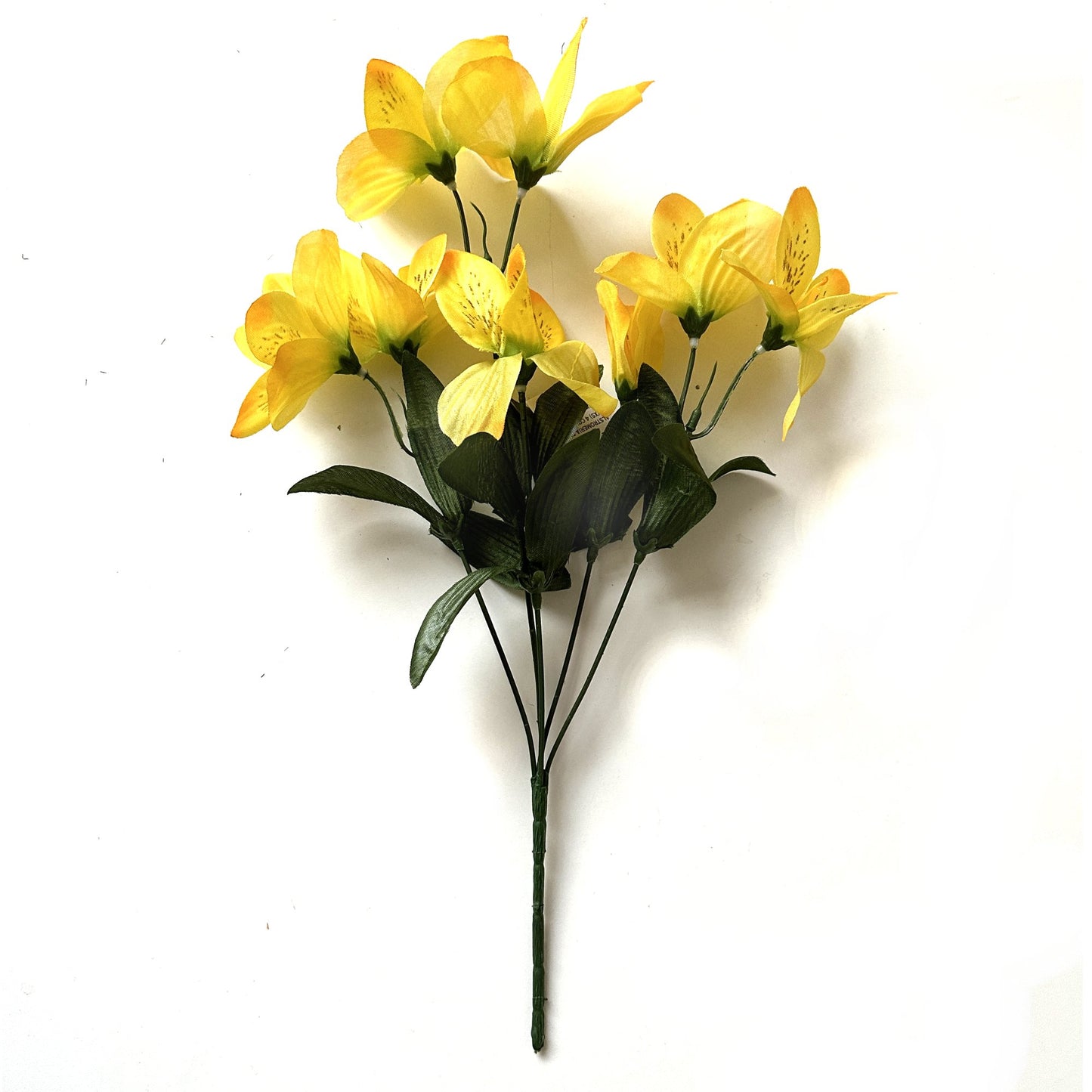 Artificial Alstroemeria Plant - Yellow Flowers