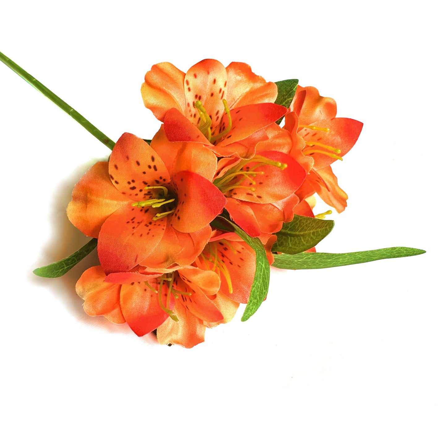 Artificial Alstroemeria Flower Spray Orange 47cm