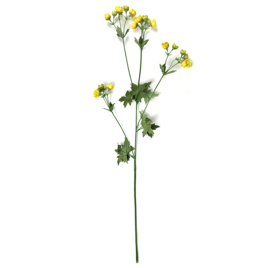 Artificial Buttercup faux Wild Flower Stem