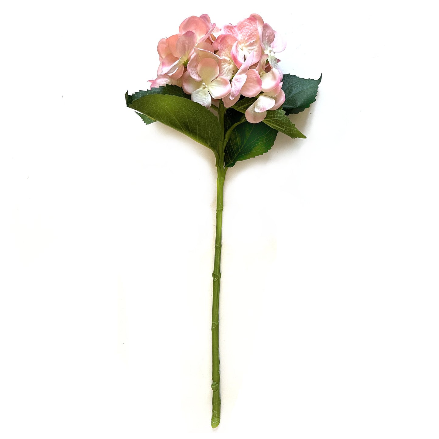 Large Artificial Hydrangea Flower Stem With Pink Faux Flower