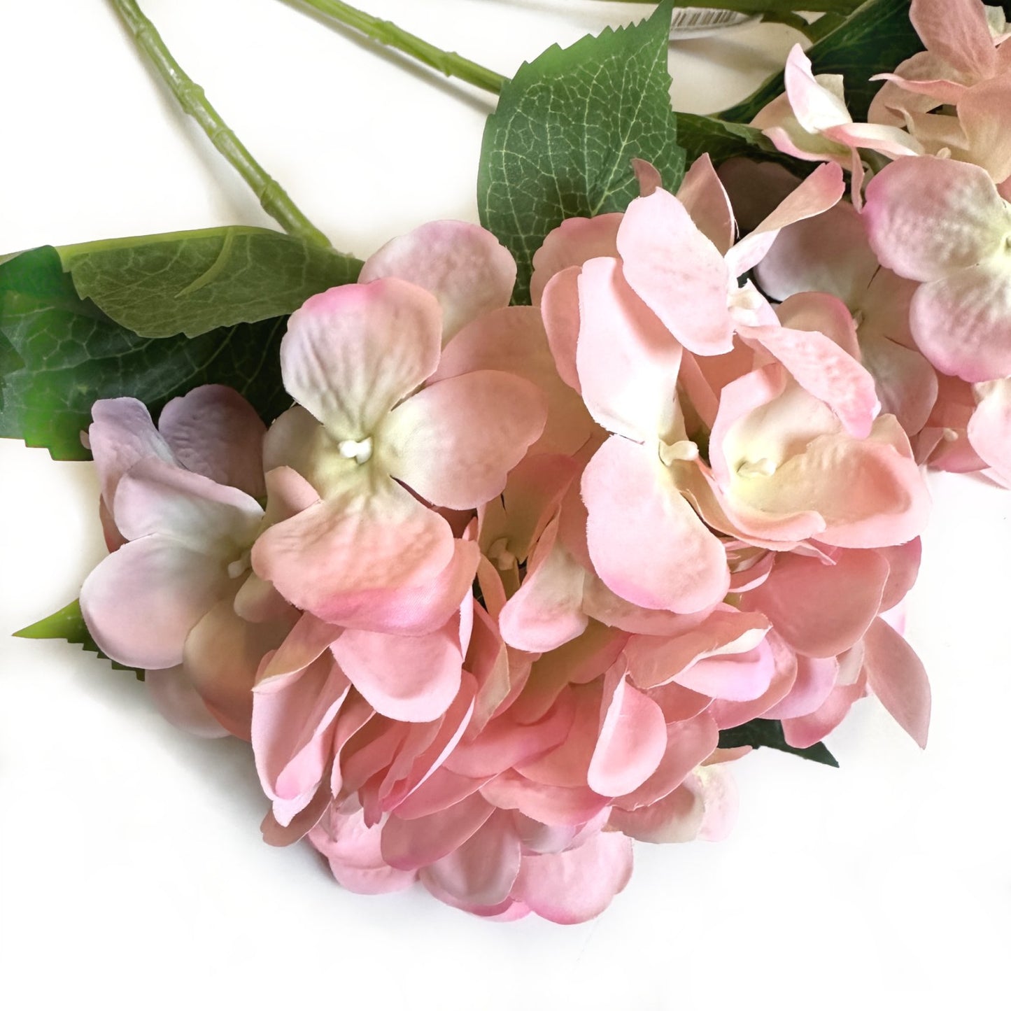 Large Artificial Hydrangea Flower Stem Light Pink 51cm