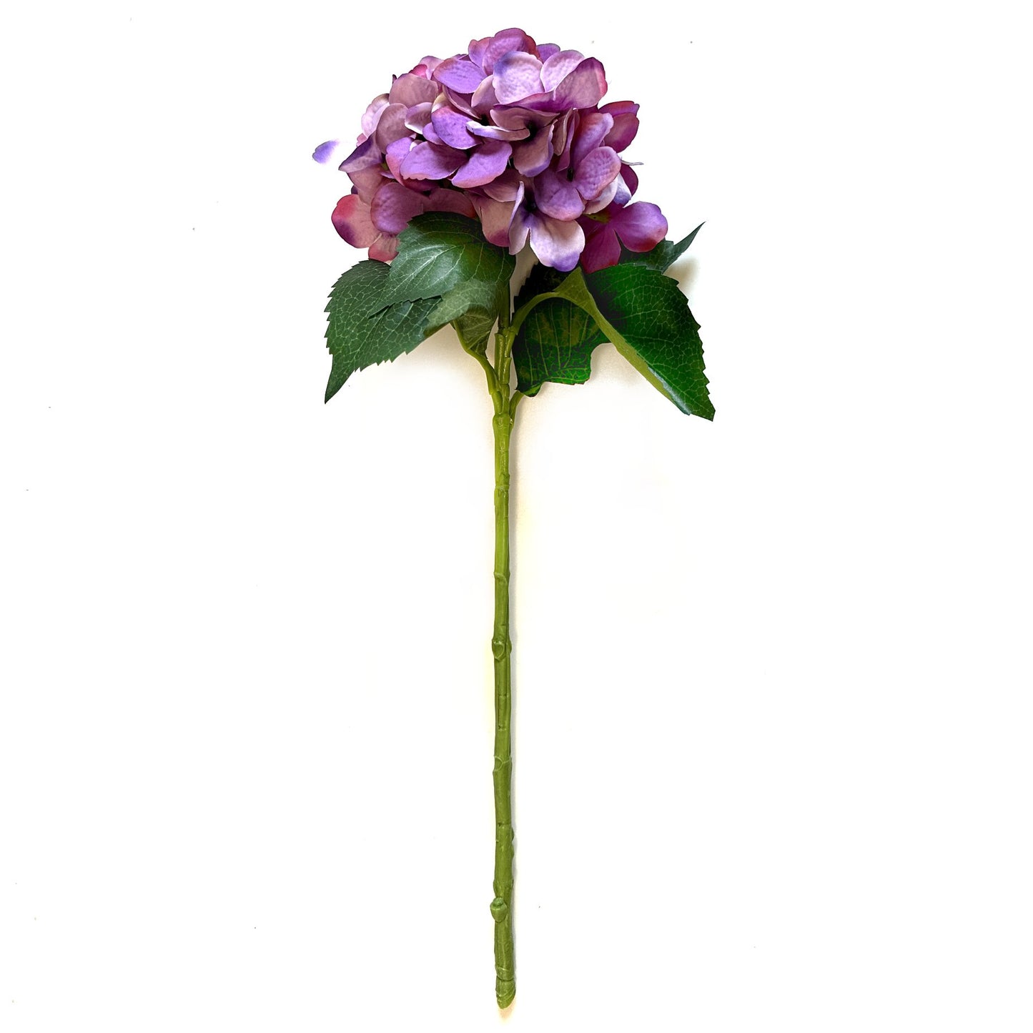 Artificial Large Hydrangea Flower Stem with Purple faux flowers