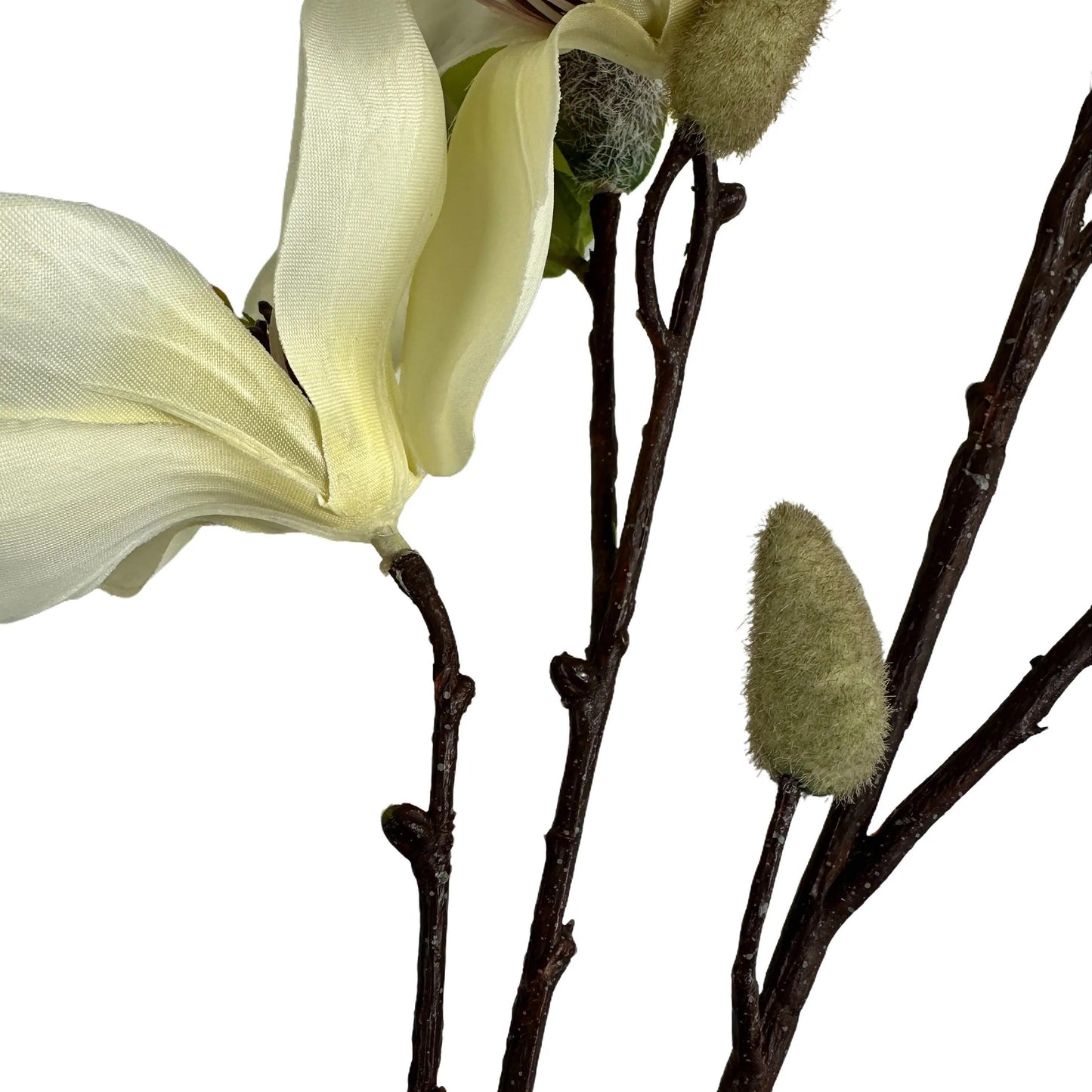 Artificial Magnolia Branch With Cream Flowers 80cm