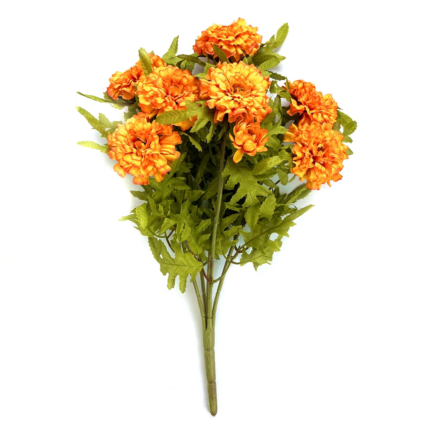 Artificial Marigold Bush 45cm - Orange