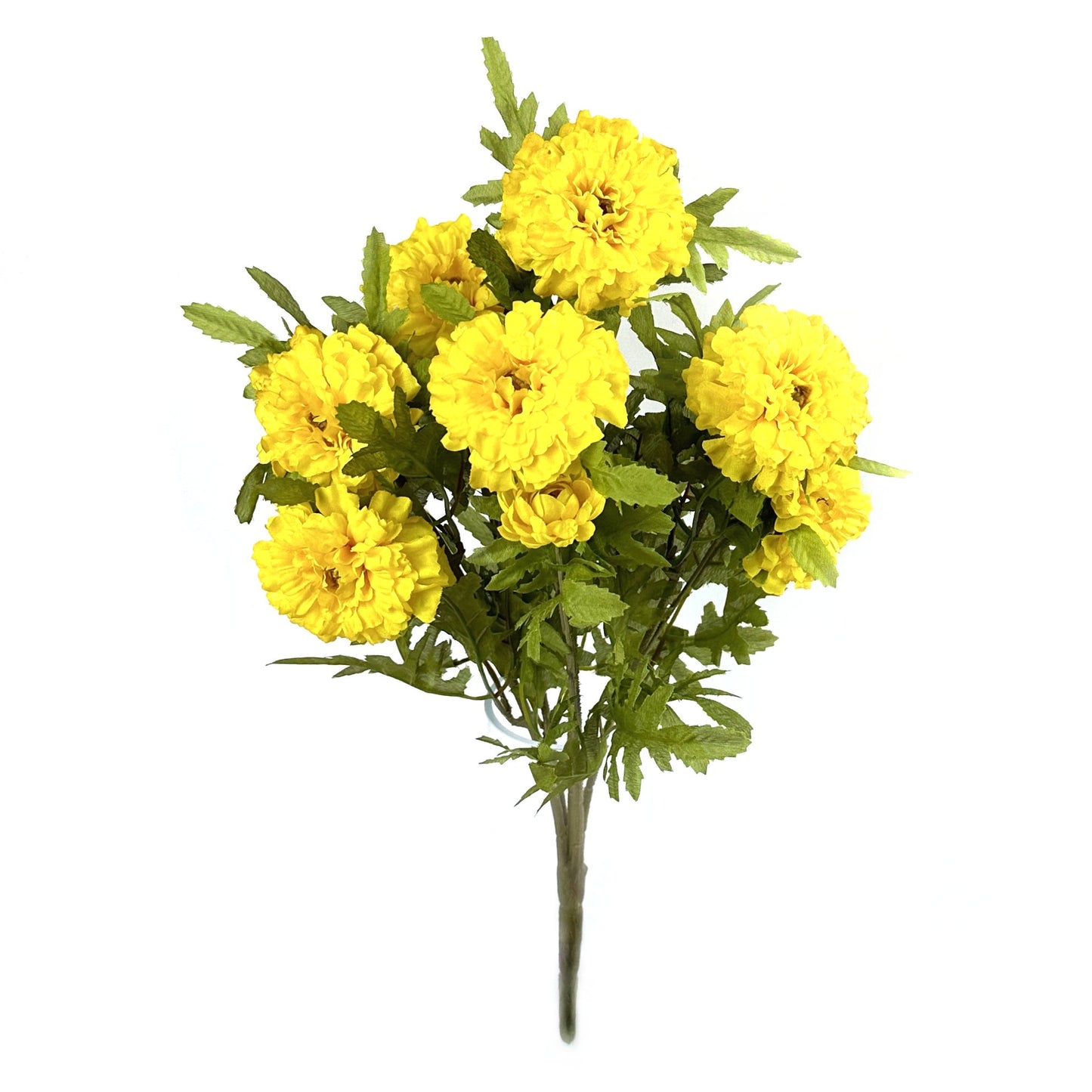 Artificial Marigold Bush With Yellow Faux Flowers