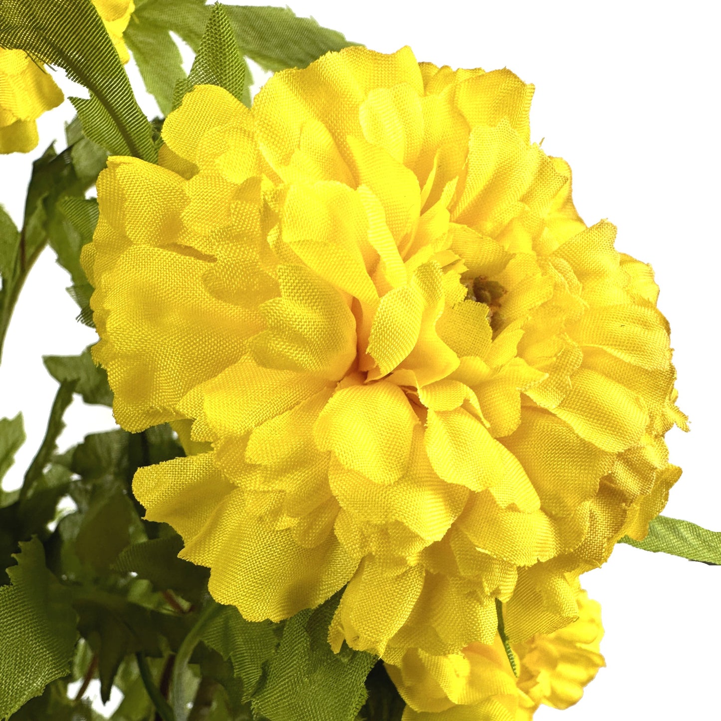 Artificial Marigold Bush 45cm - Yellow