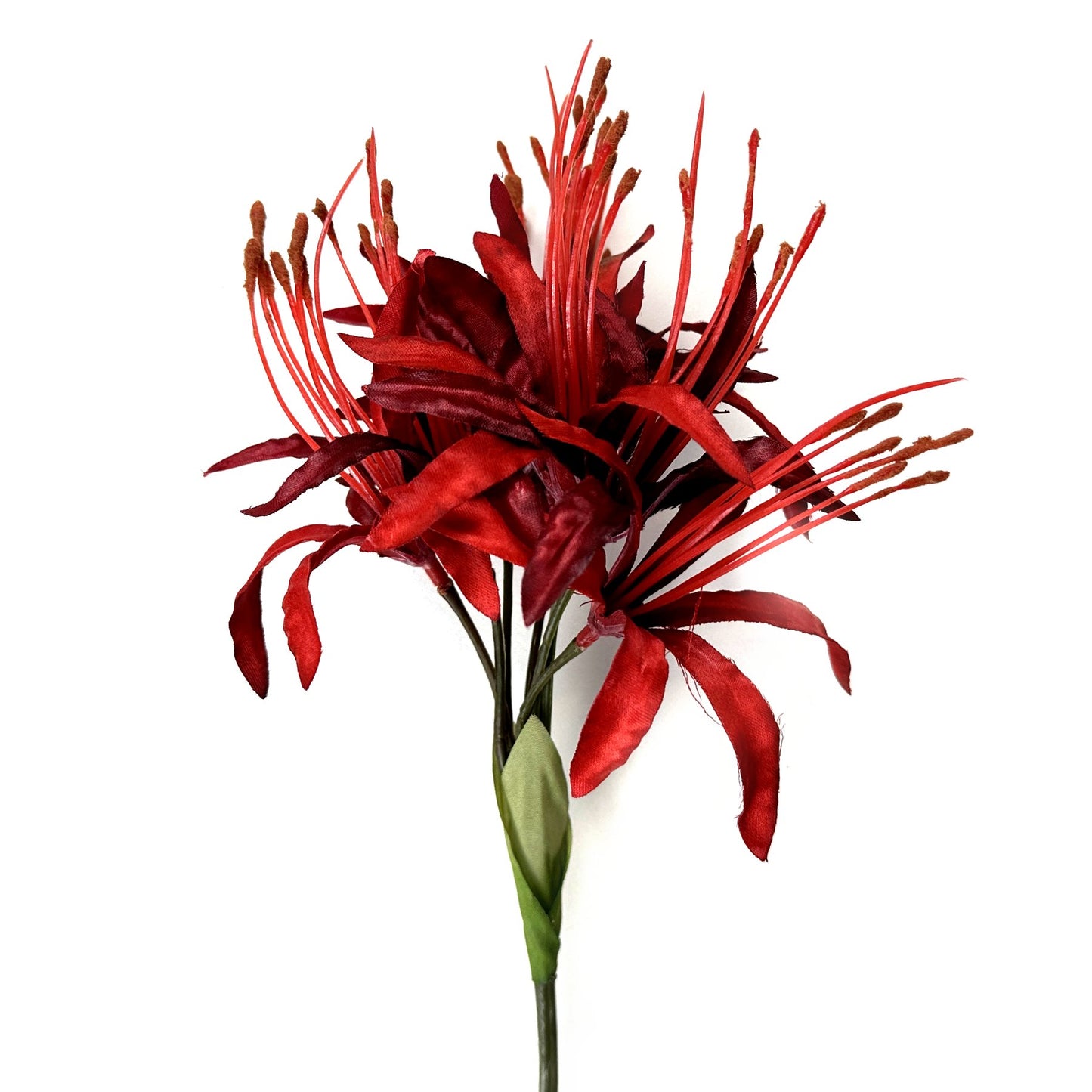 Artificial Nerine Flower Stem 70cm - Red