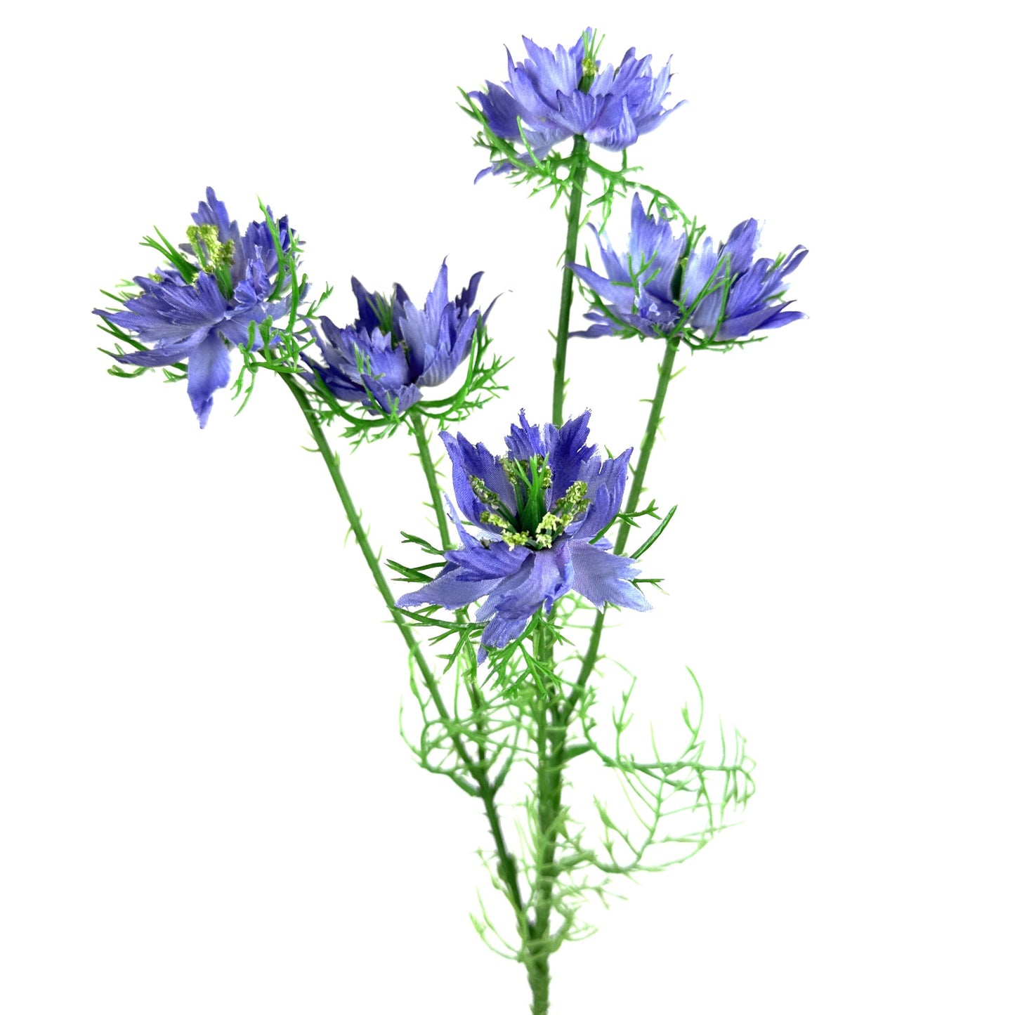 Artificial Nigella Flower Stem 57cm - Blue