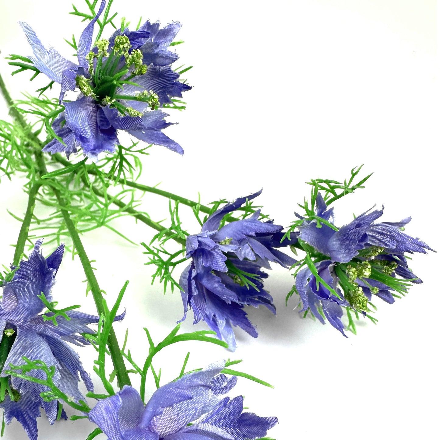 Artificial Nigella Flower Stem 57cm - Blue