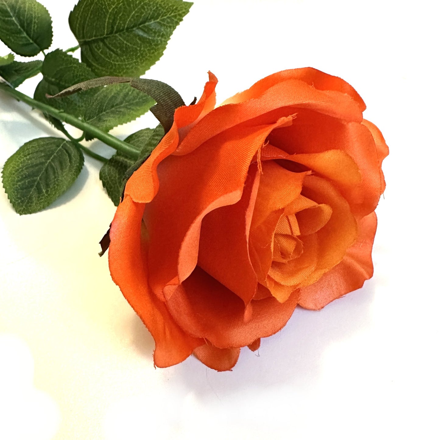 Artificial Elegance Rose Flower Stem Orange 68cm