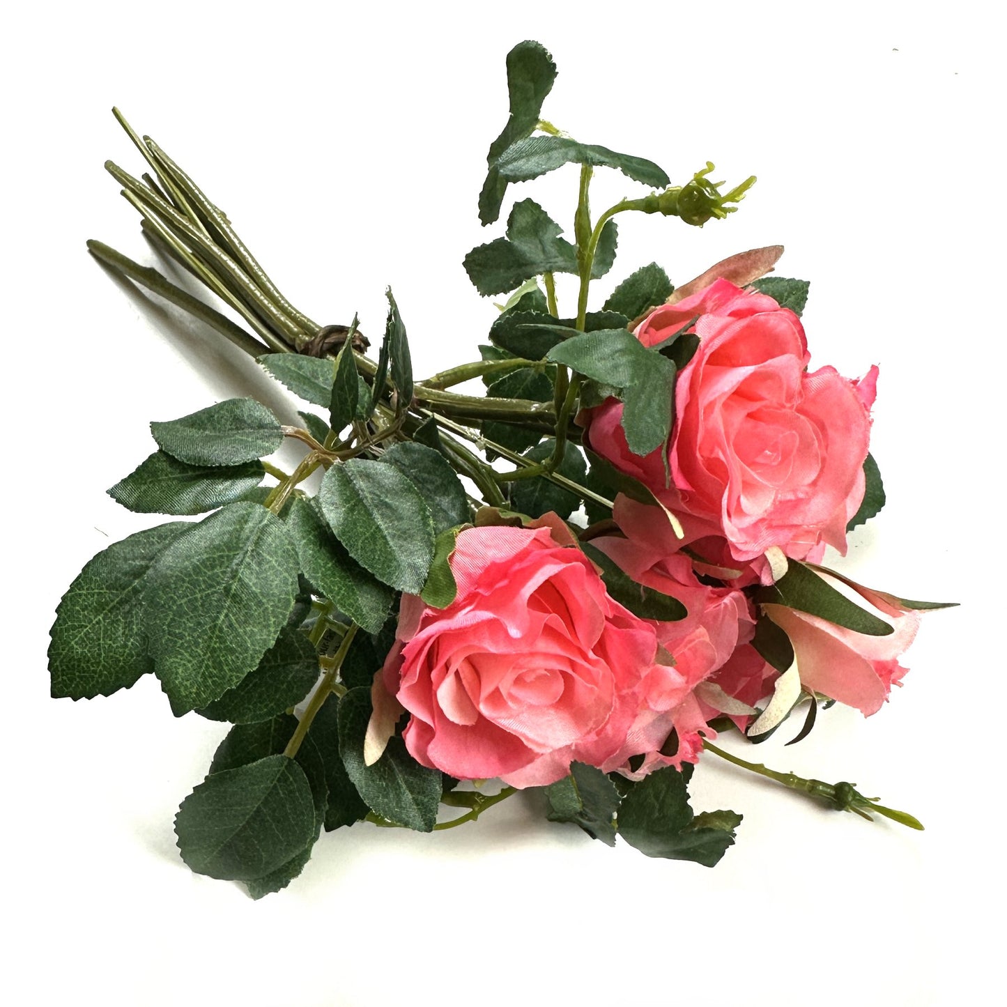 Artificial Rose Bundle 25cm - Pink Faux Flowers