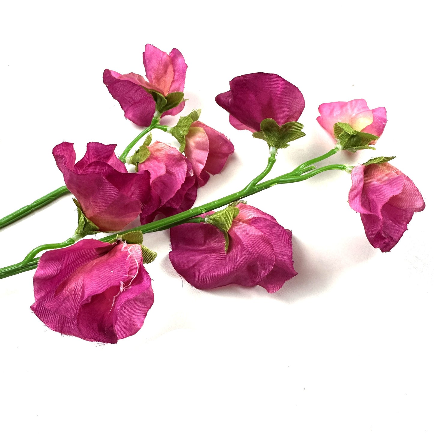 Artificial Sweet Pea Flower Spray 48cm - Dark Pink