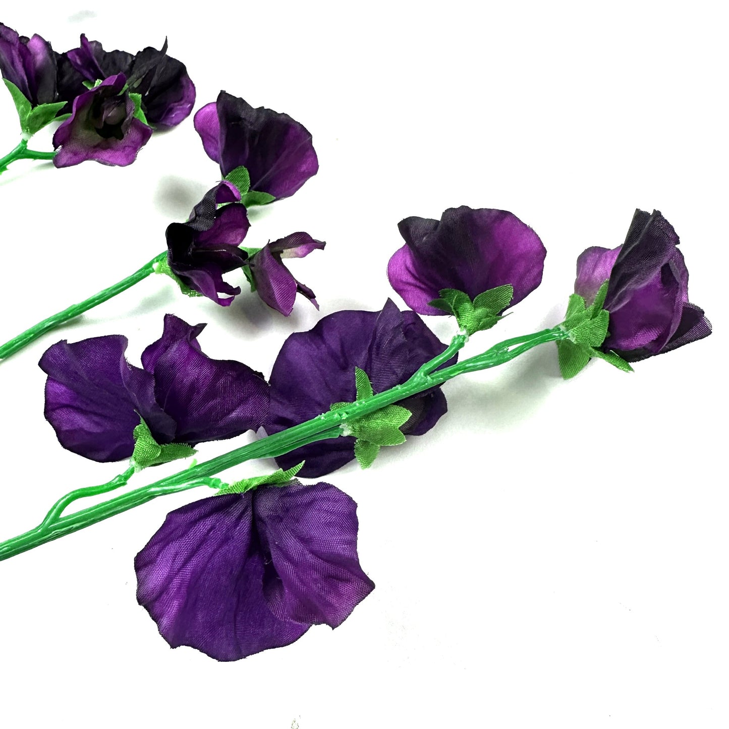 Artificial Sweet Pea Flower Spray 48cm - Dark Purple