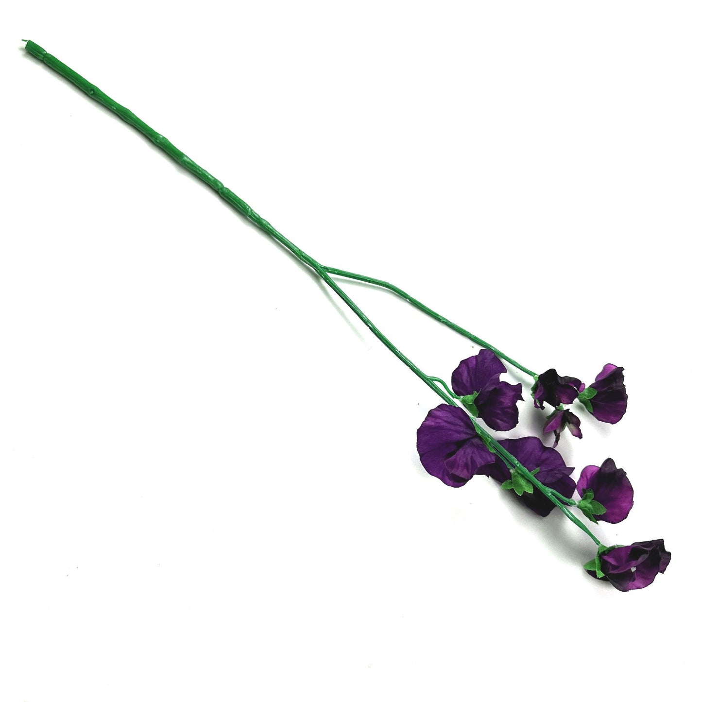 Artificial Sweet Pea Flower Spray 48cm - Dark Purple