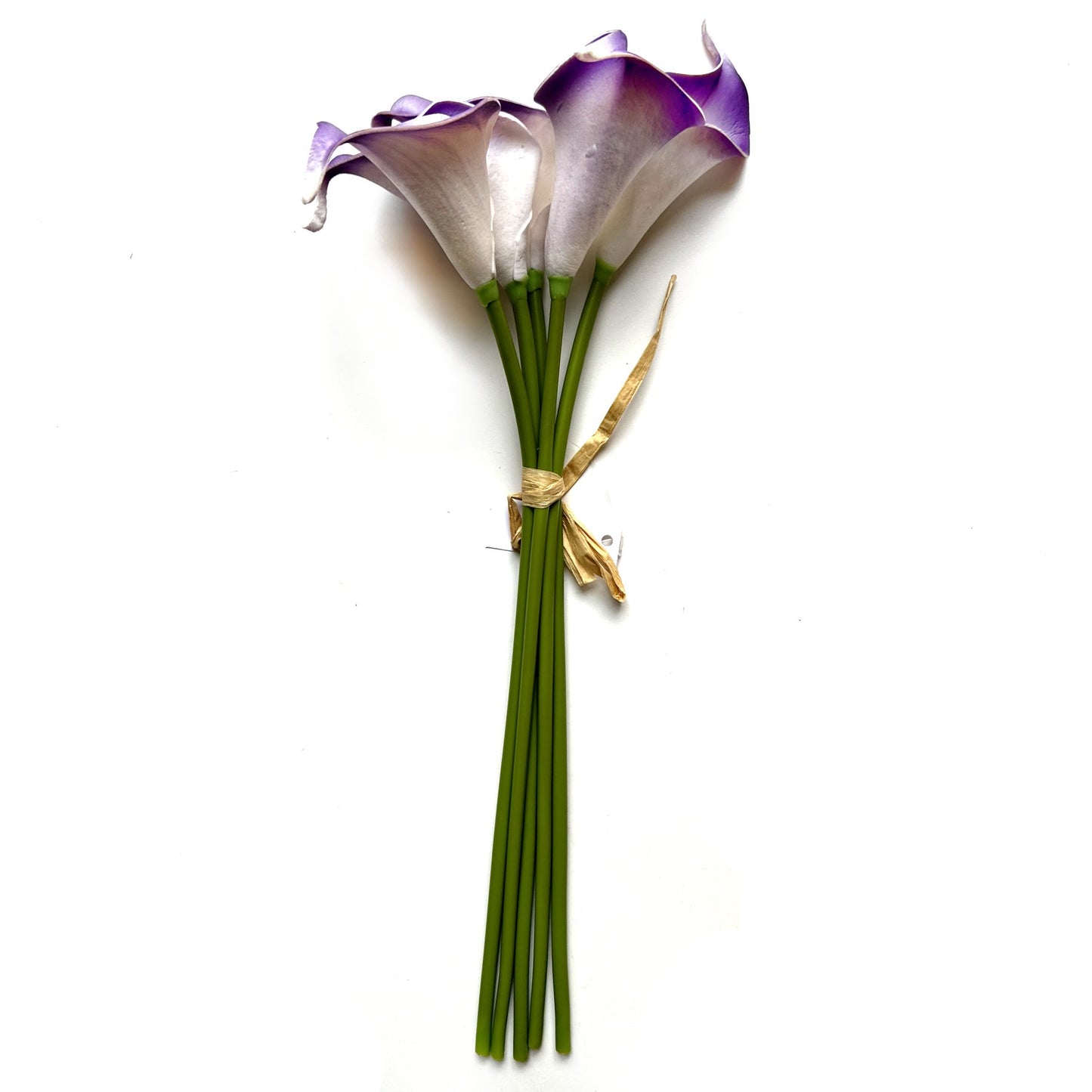 Artificial Calla Lily Purple and White Flower Bundle