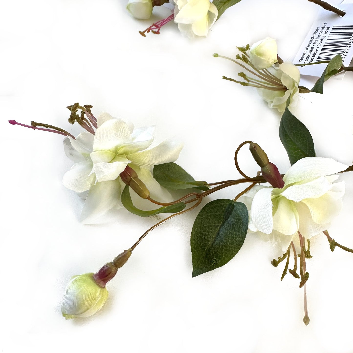 Artificial Fuchsia Flower Spray - Cream