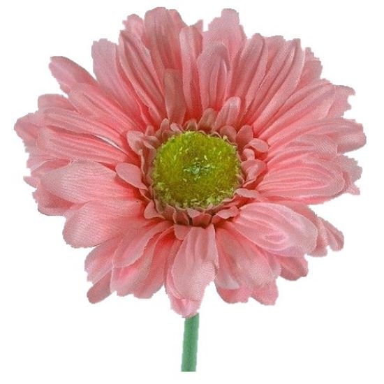 Artificial Light Pink Gerbera Flower Stem - 55cm