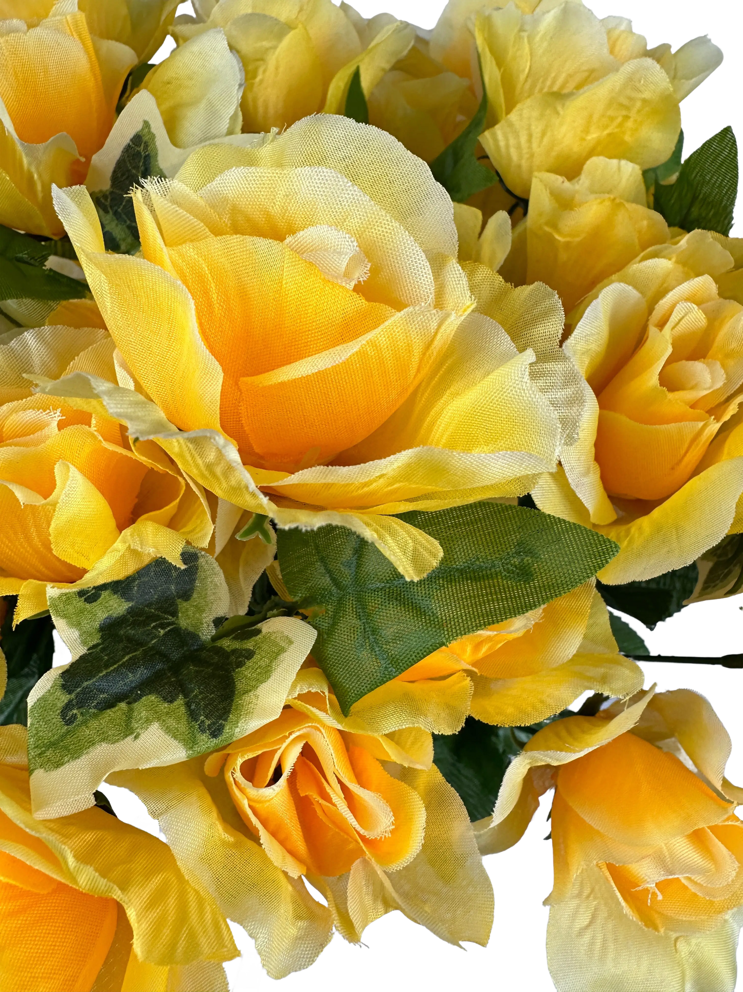 Artificial Yellow Rose Flower Grave Pot Arrangement