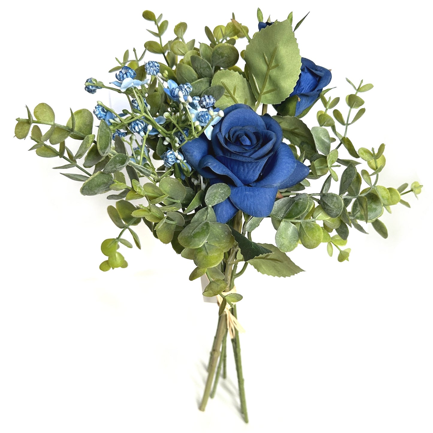 Artificial Rose and Foliage Bundle - Royal Blue
