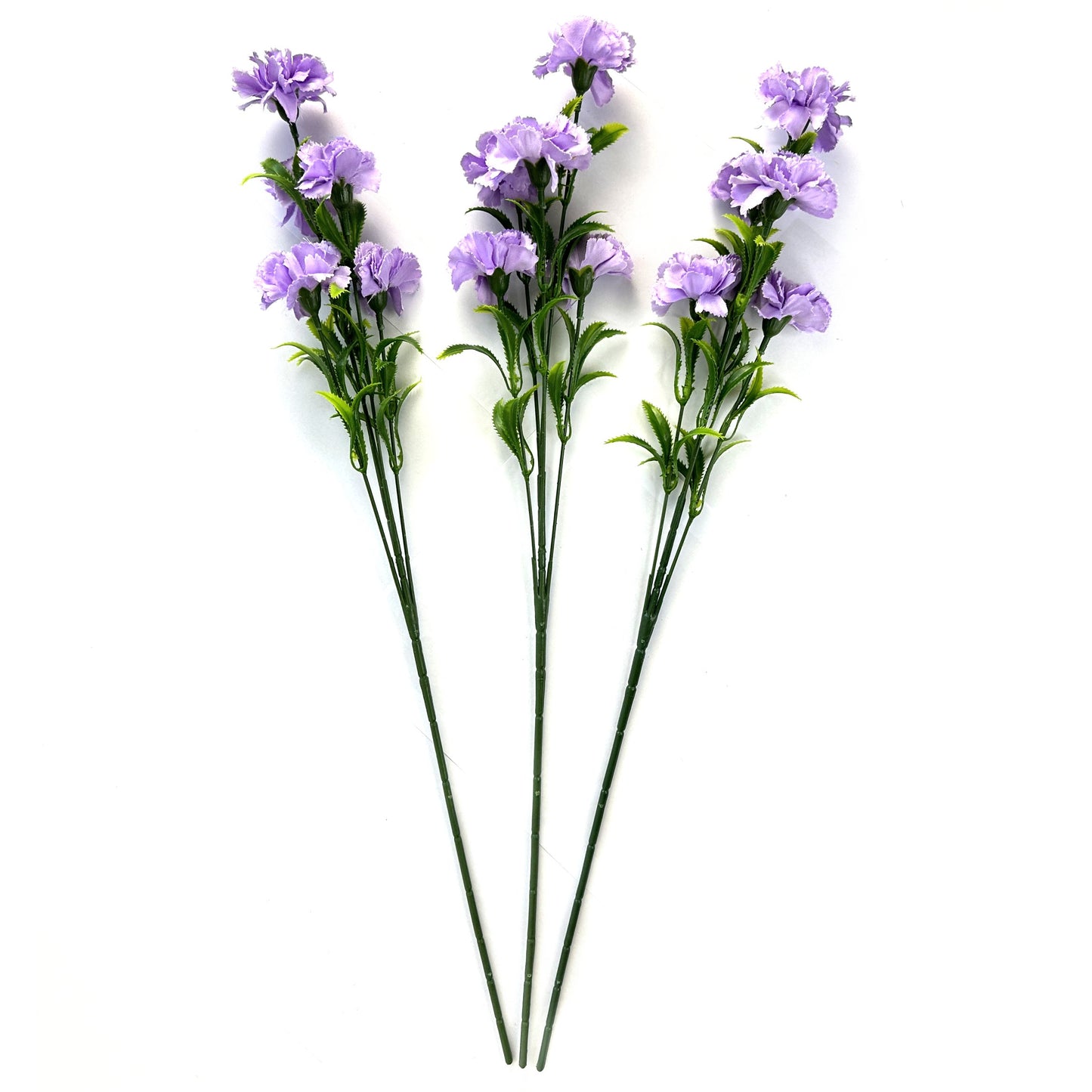 Artificial Carnation Flower Stem 58cm Purple