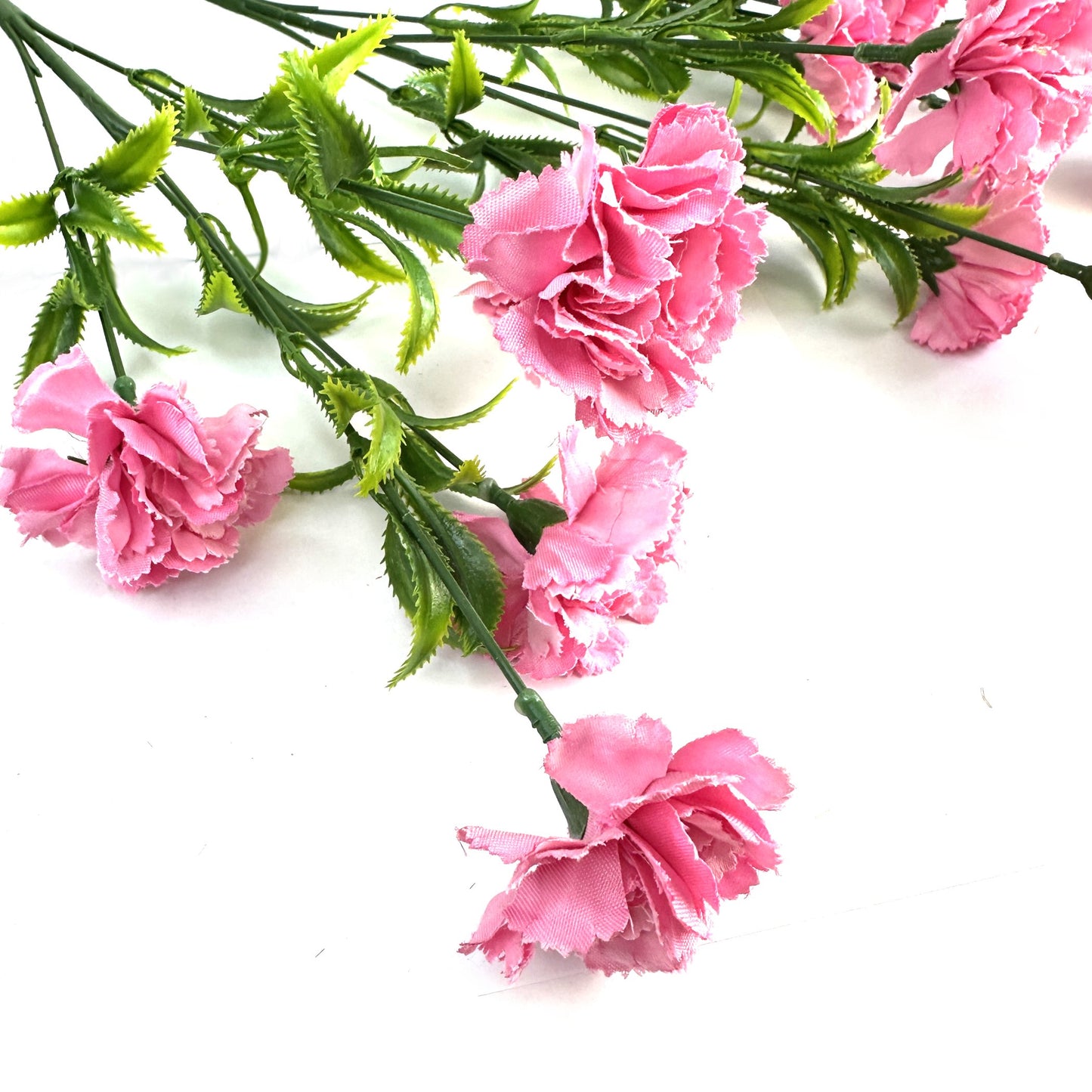 Artificial Carnation Flower Stem 58cm Pink
