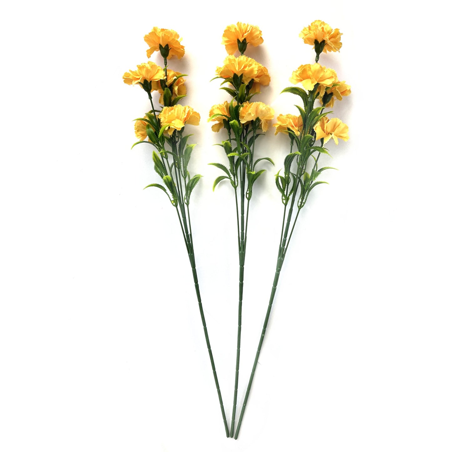 Artificial Carnation Flower Stem 58cm Yellow