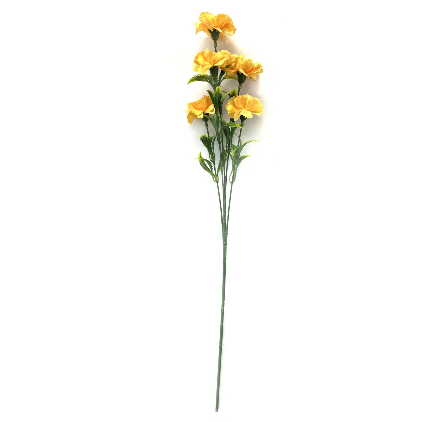 Artificial Carnation Flower Stem 58cm Yellow