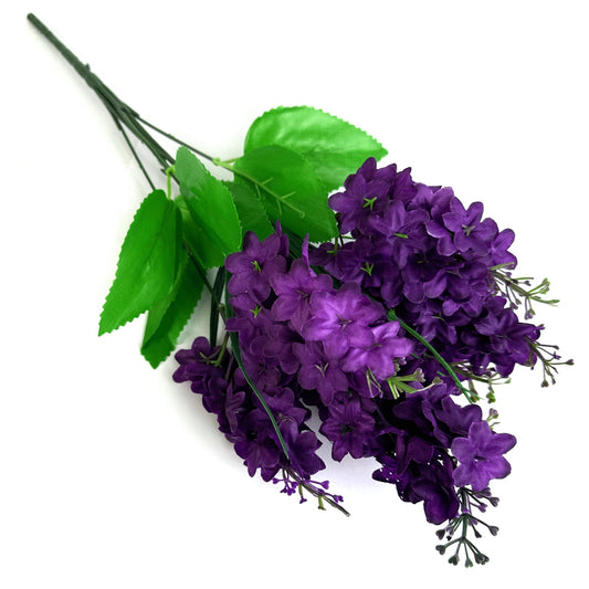 Artificial Lilac Bush With Purple Faux Flowers
