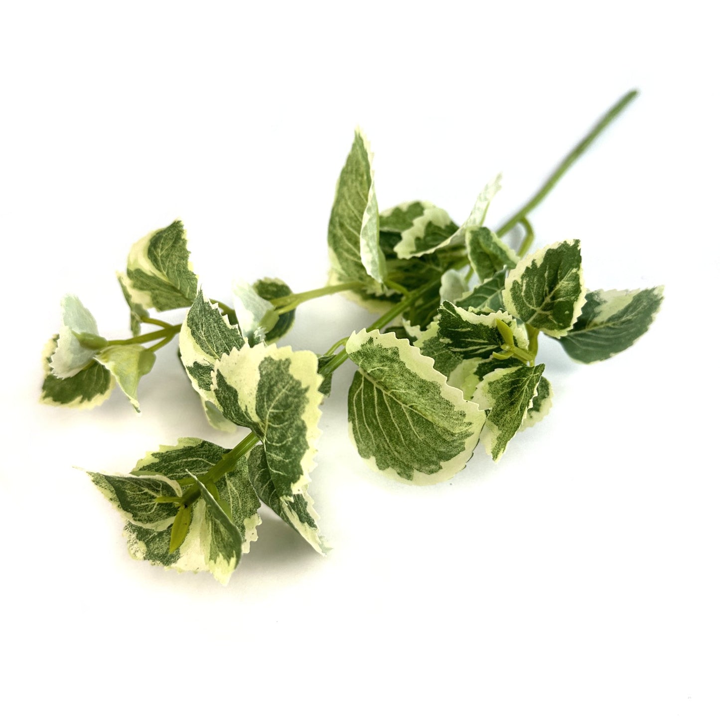Artificial Variegated Patchouli Leaf Spray 31cm