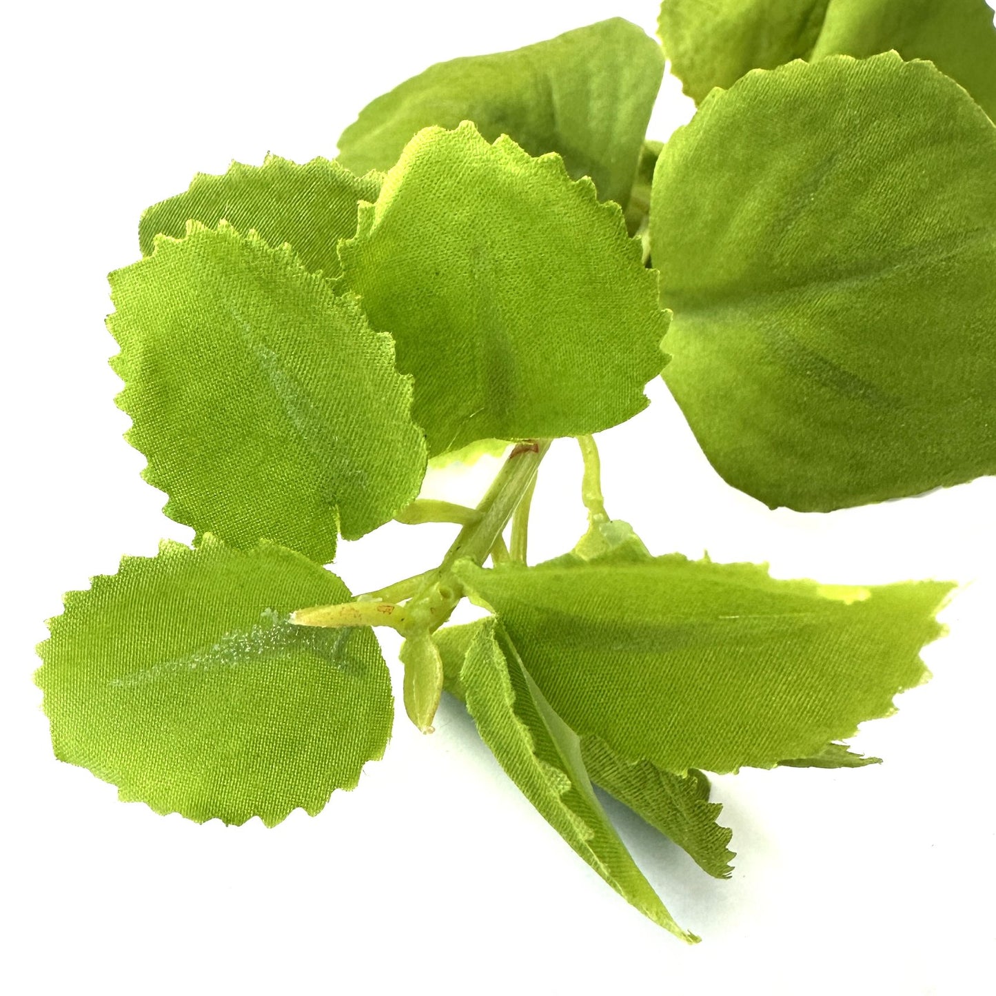 Artificial Patchouli Leaf Stem With Flocked Leaves 27cm