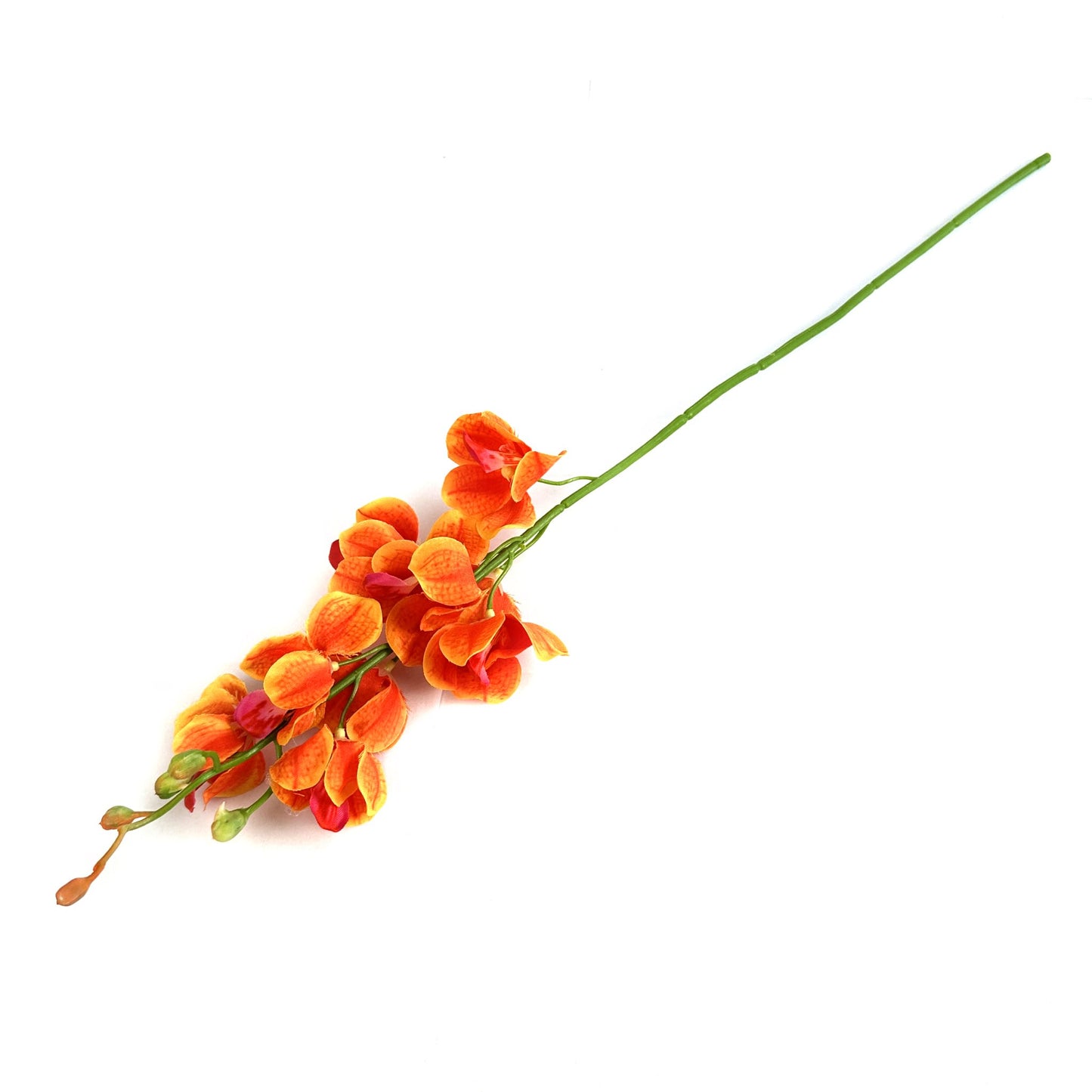 Artificial Orange Mokara Orchid Flower Stem 49cm