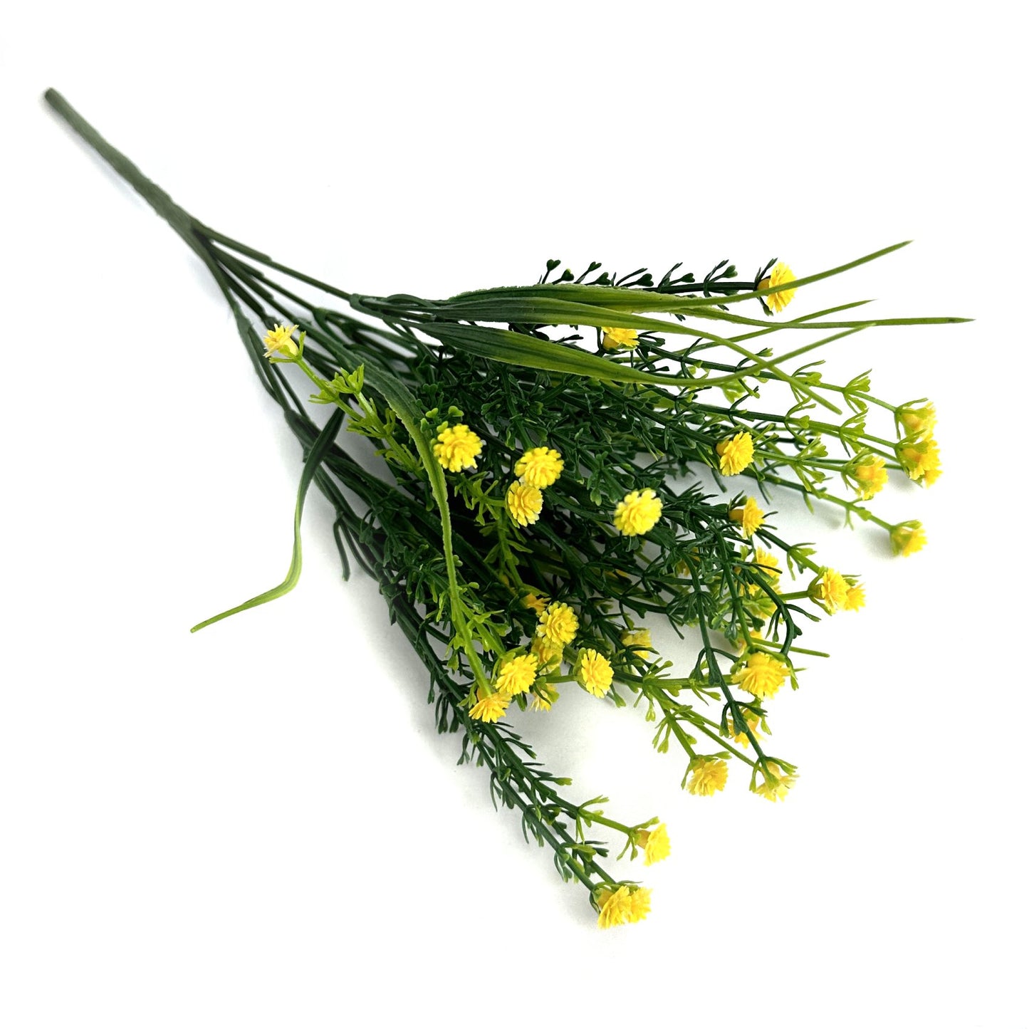 Artificial Gypsophila Bush 30cm with Yellow Flowers