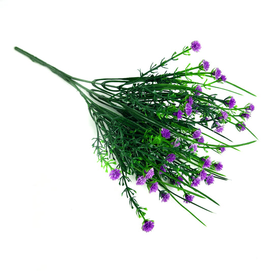 Artificial Gypsophila Bush 30cm with Purple Flowers