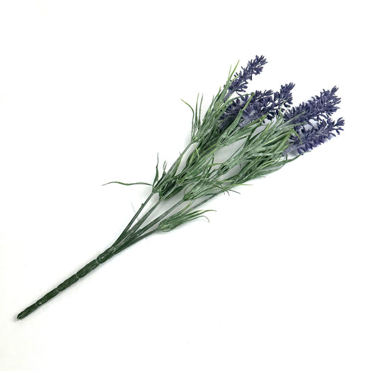 Artificial Lavender Flower Bush 34cm - Dark Purple