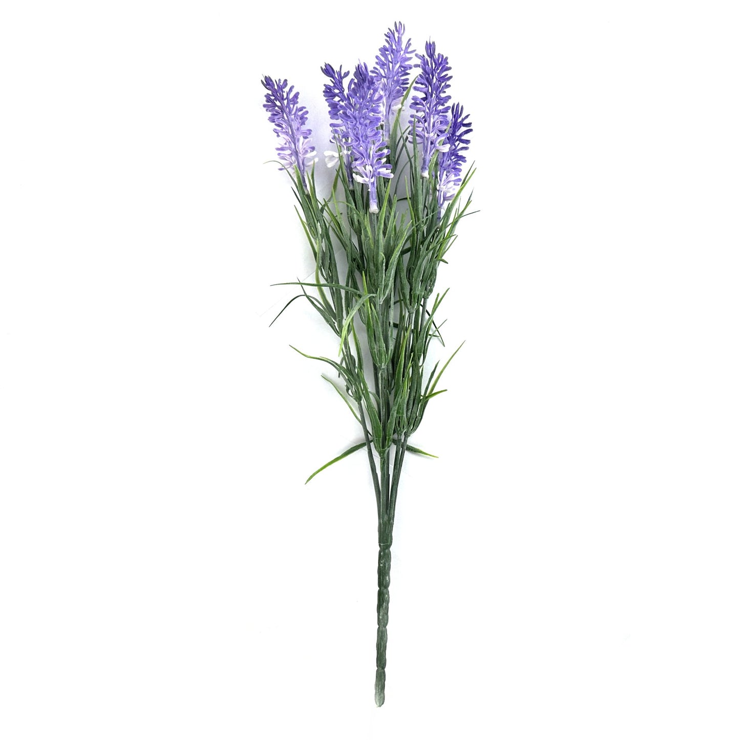 Artificial Lavender Flower Bush 34cm - White/Purple