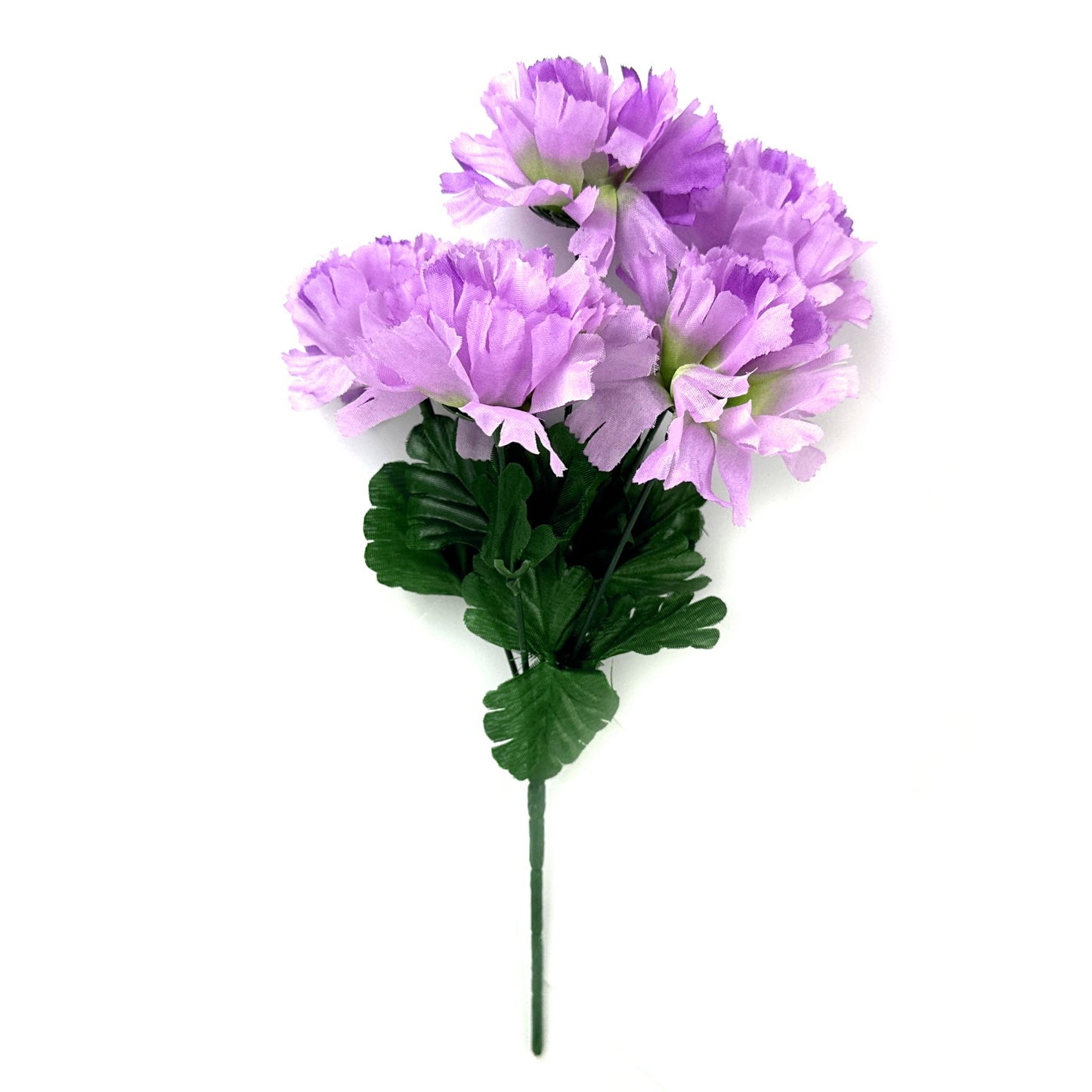 Artificial Carnation Flower Bush 33cm - Purple