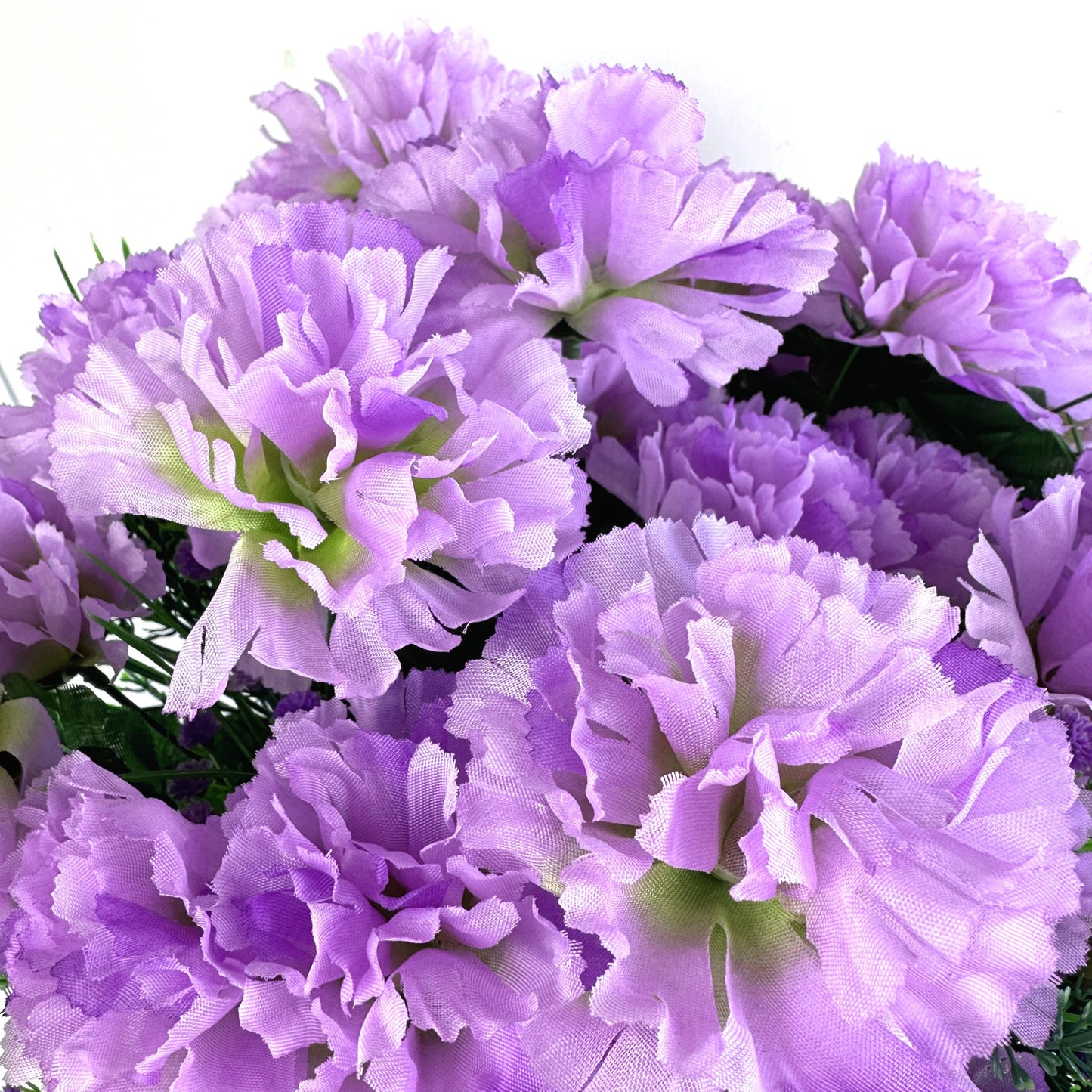 Artificial Purple Carnation Flower Grave Pot Flower Arrangement