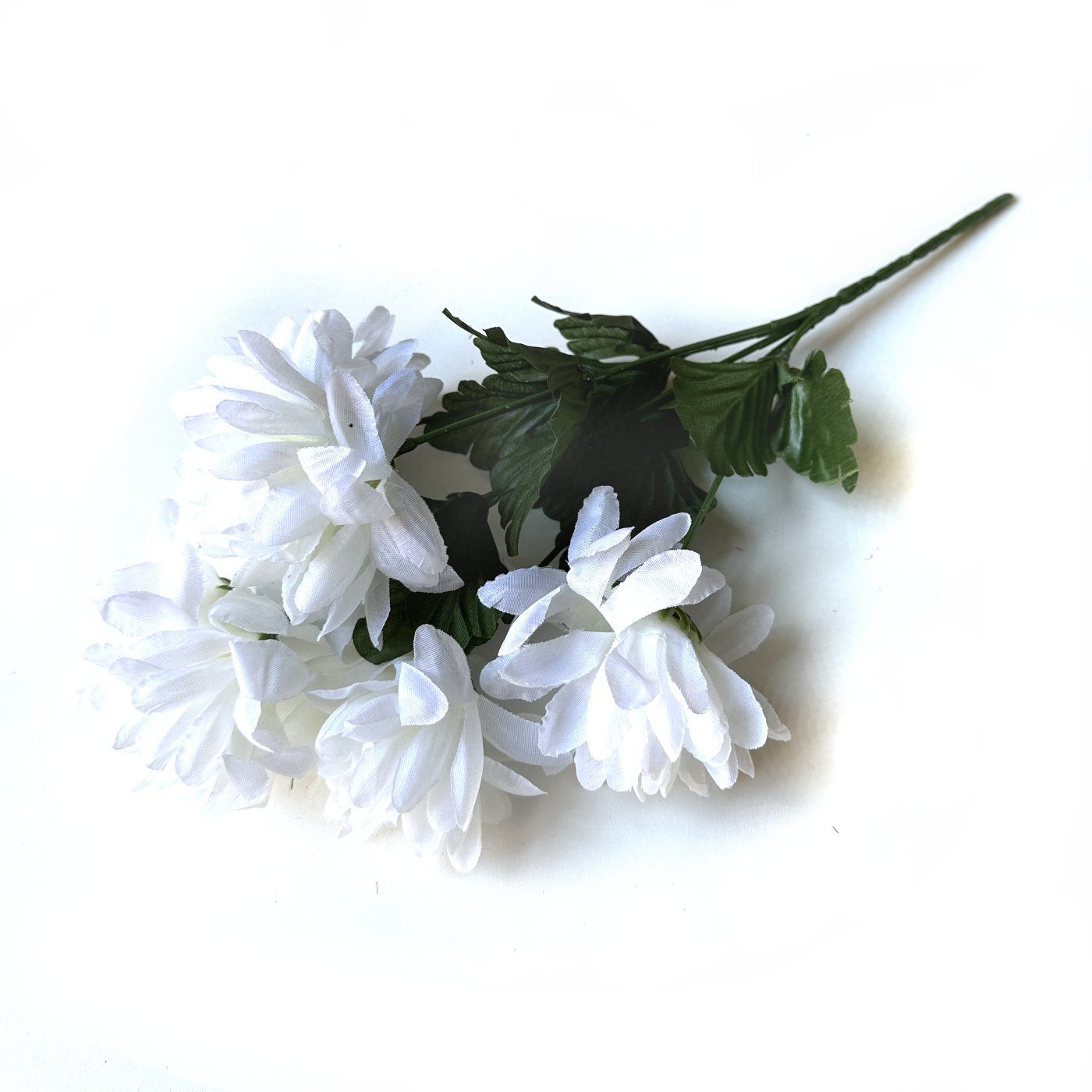 Artificial Chrysanthemum Plant with White Faux Flowers