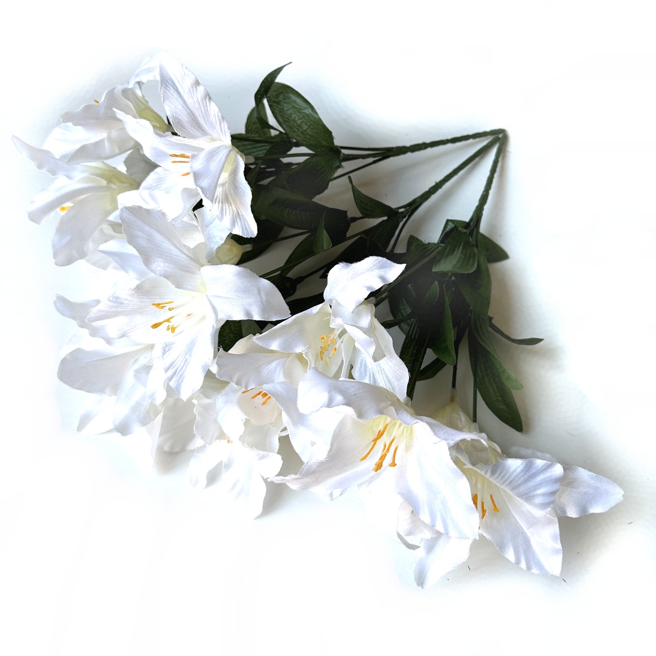 Artificial Daylily Bush - White Flowers