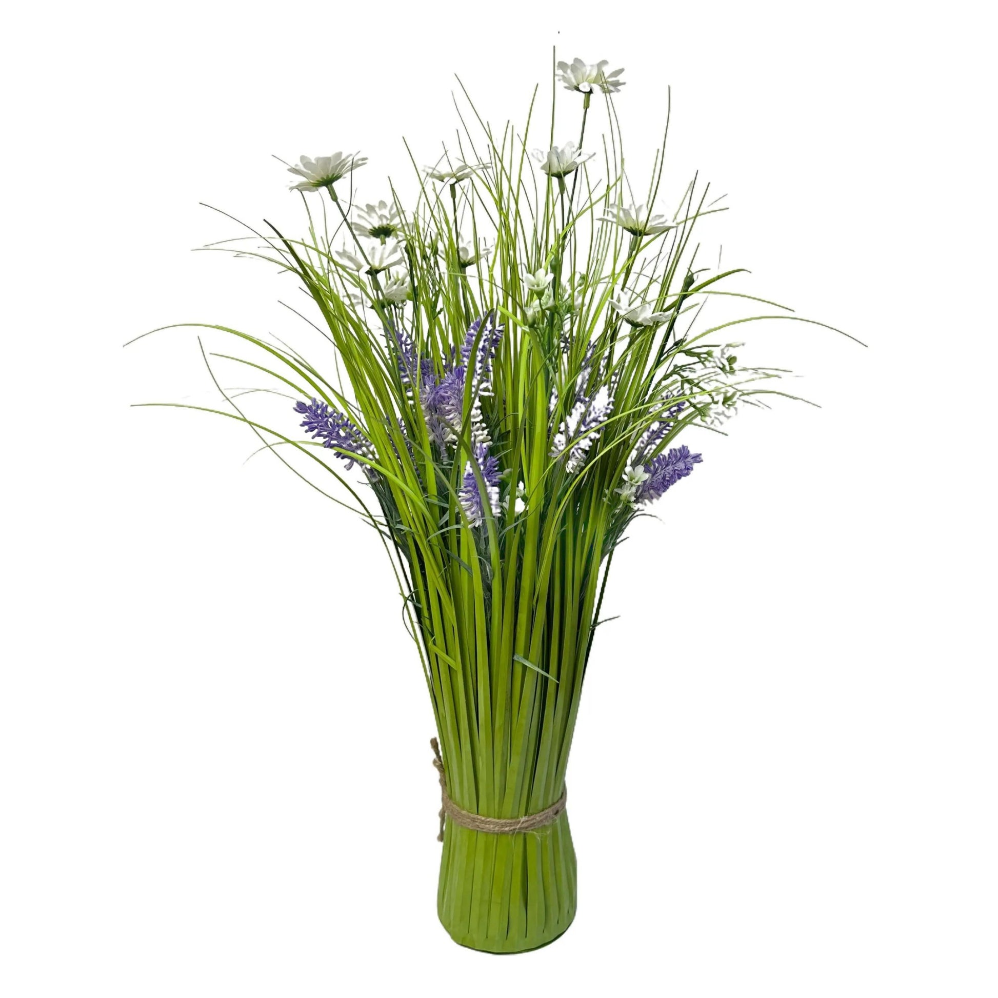 Artificial Grass, Lavender and Wild Flower Arrangement