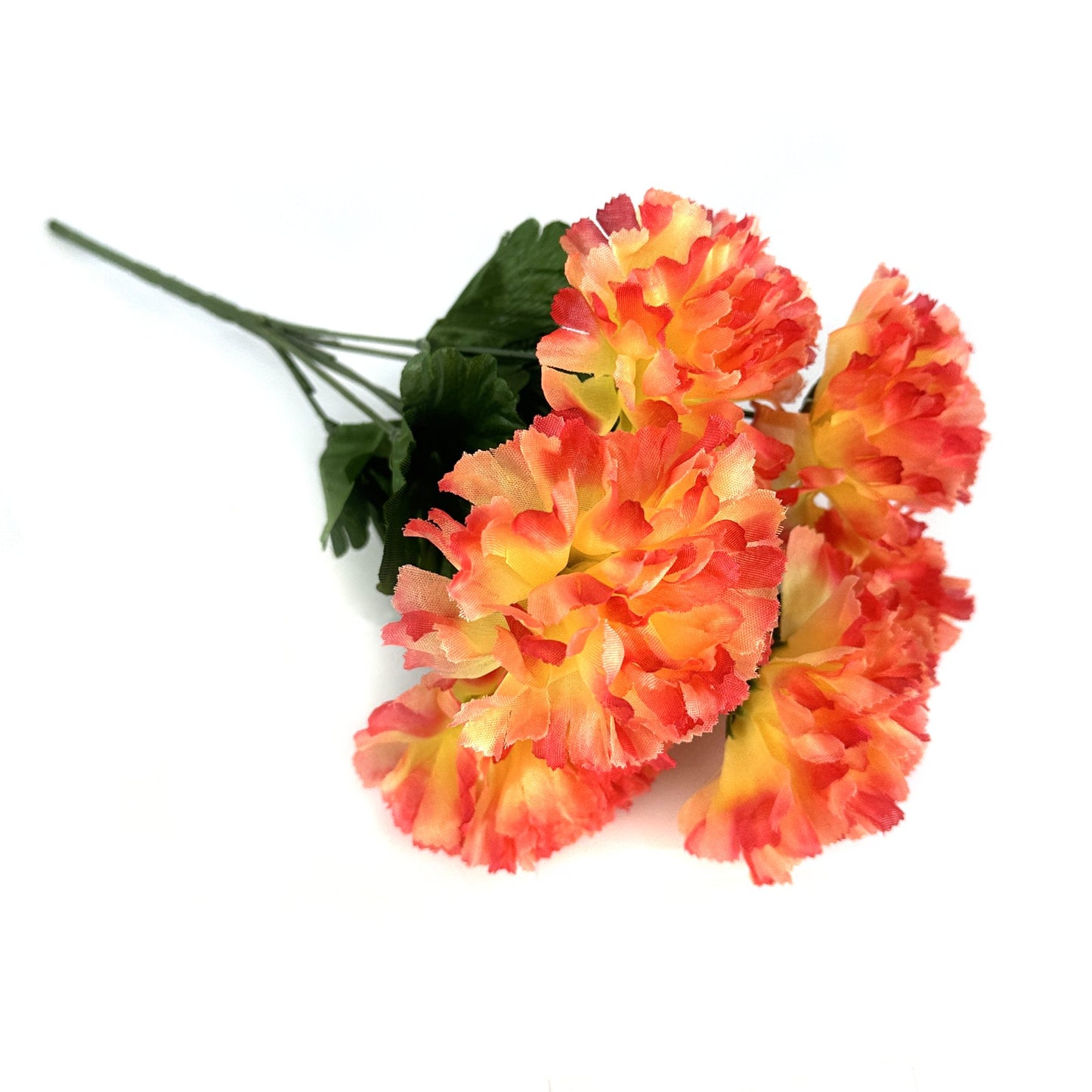 Artificial Carnation Bush With Salmon Pink Flowers