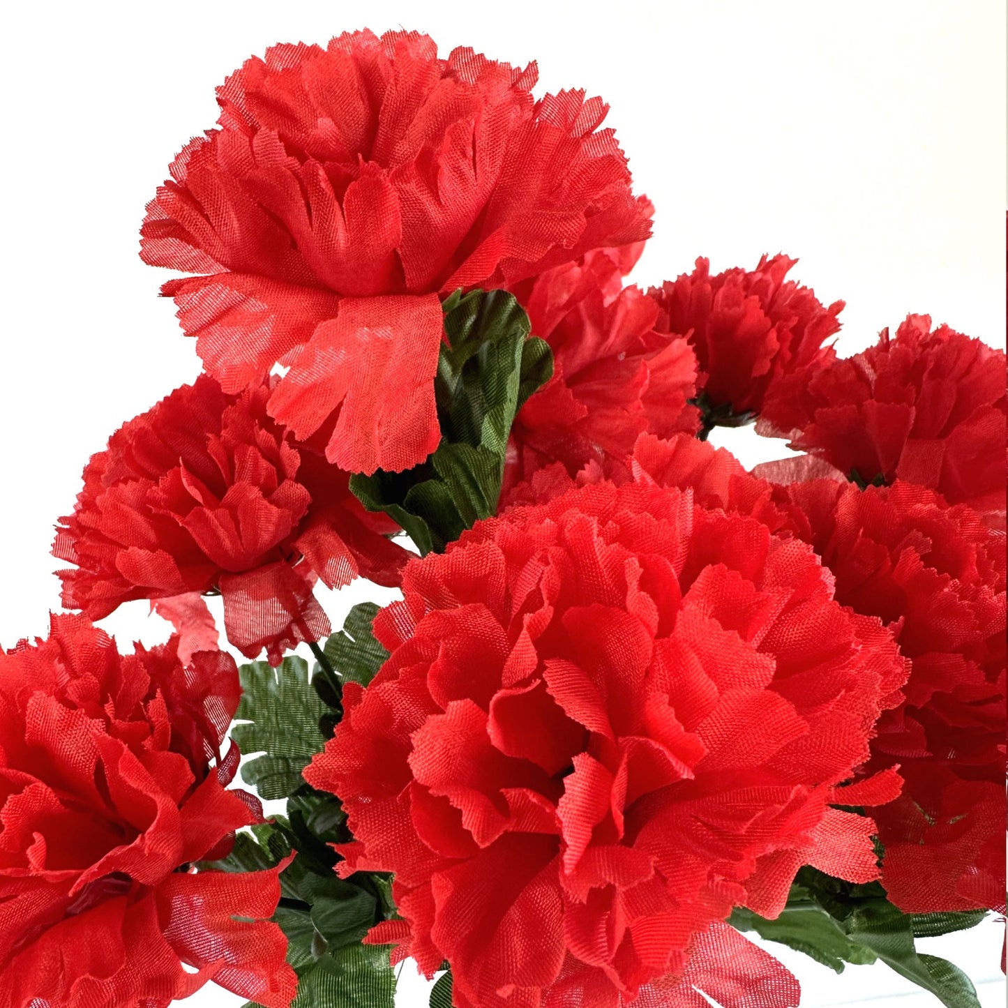 Artificial Carnation Flower Bush 33cm - Red