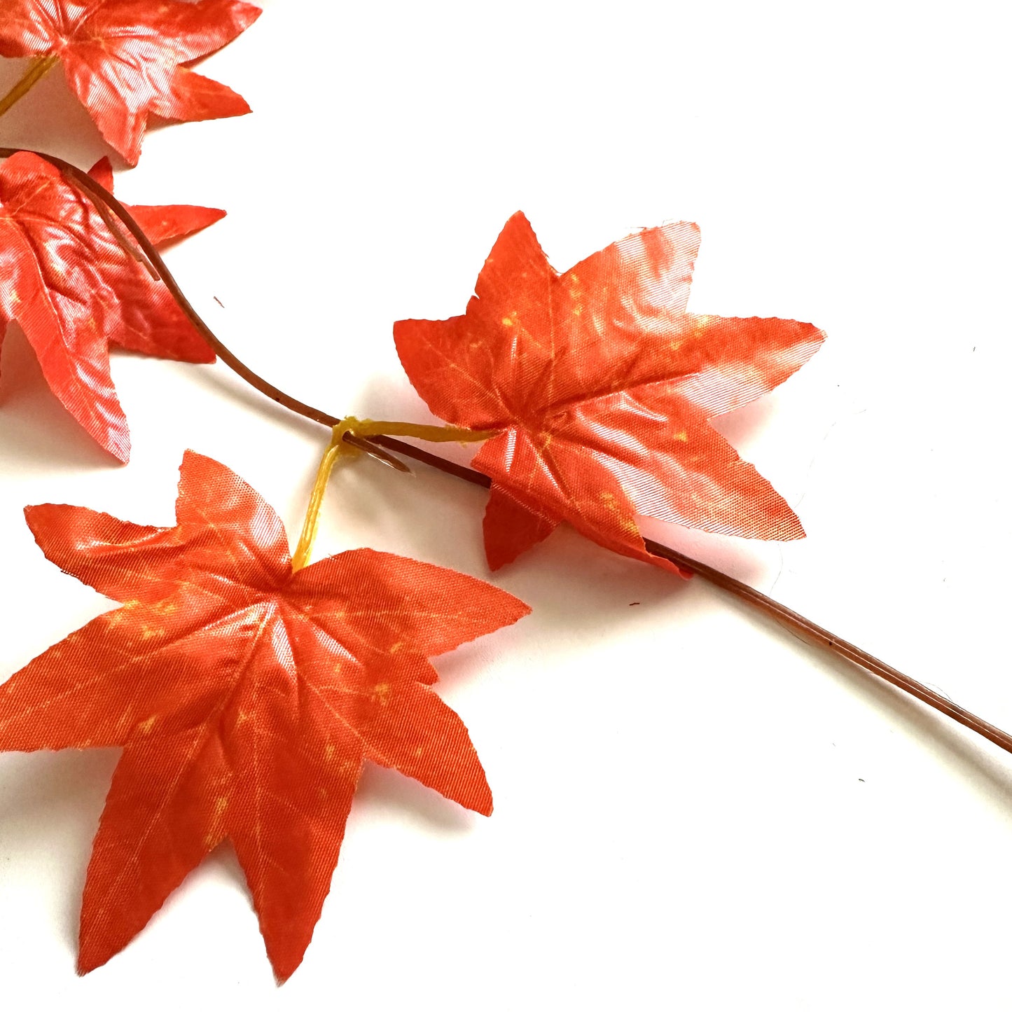 Artificial Maple Leaf Garland 240cm - Orange Leaves