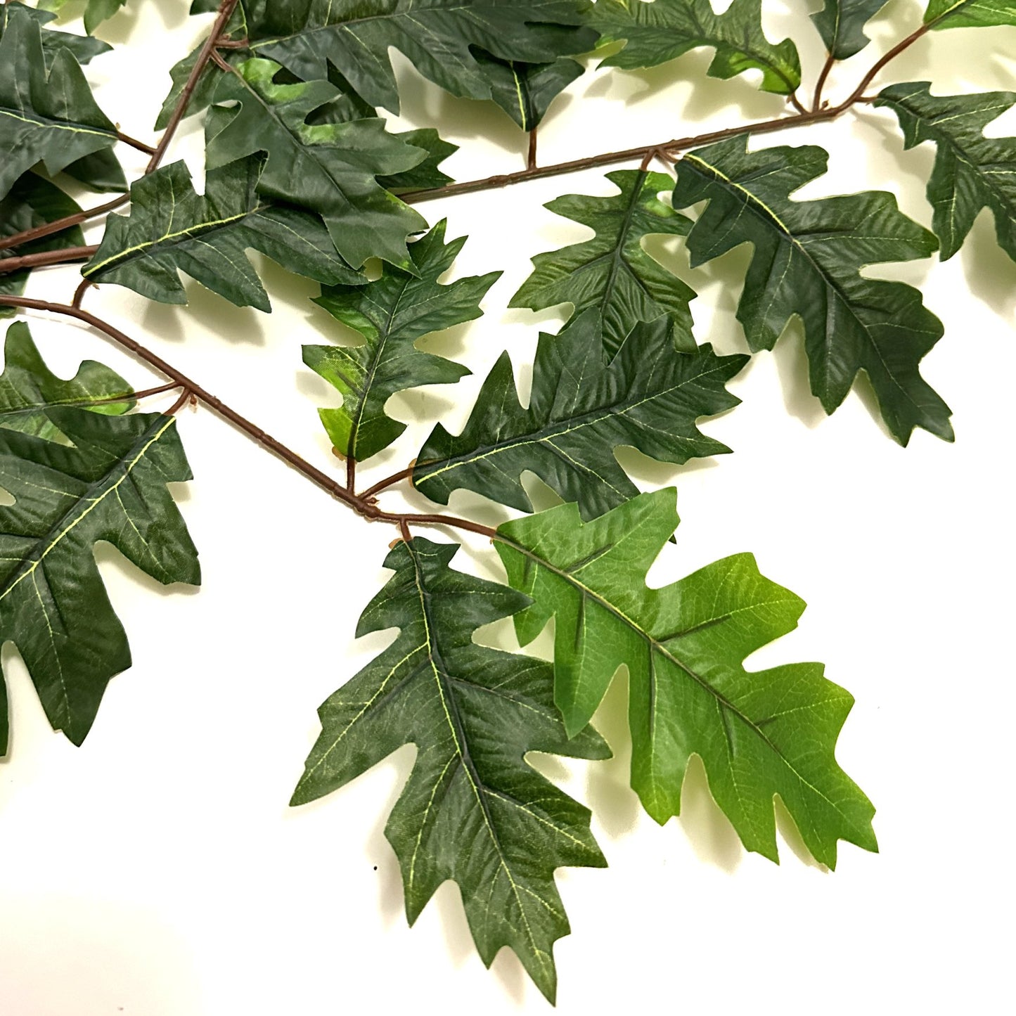 Artificial Oak Leaf Branch 68cm - Dark Green