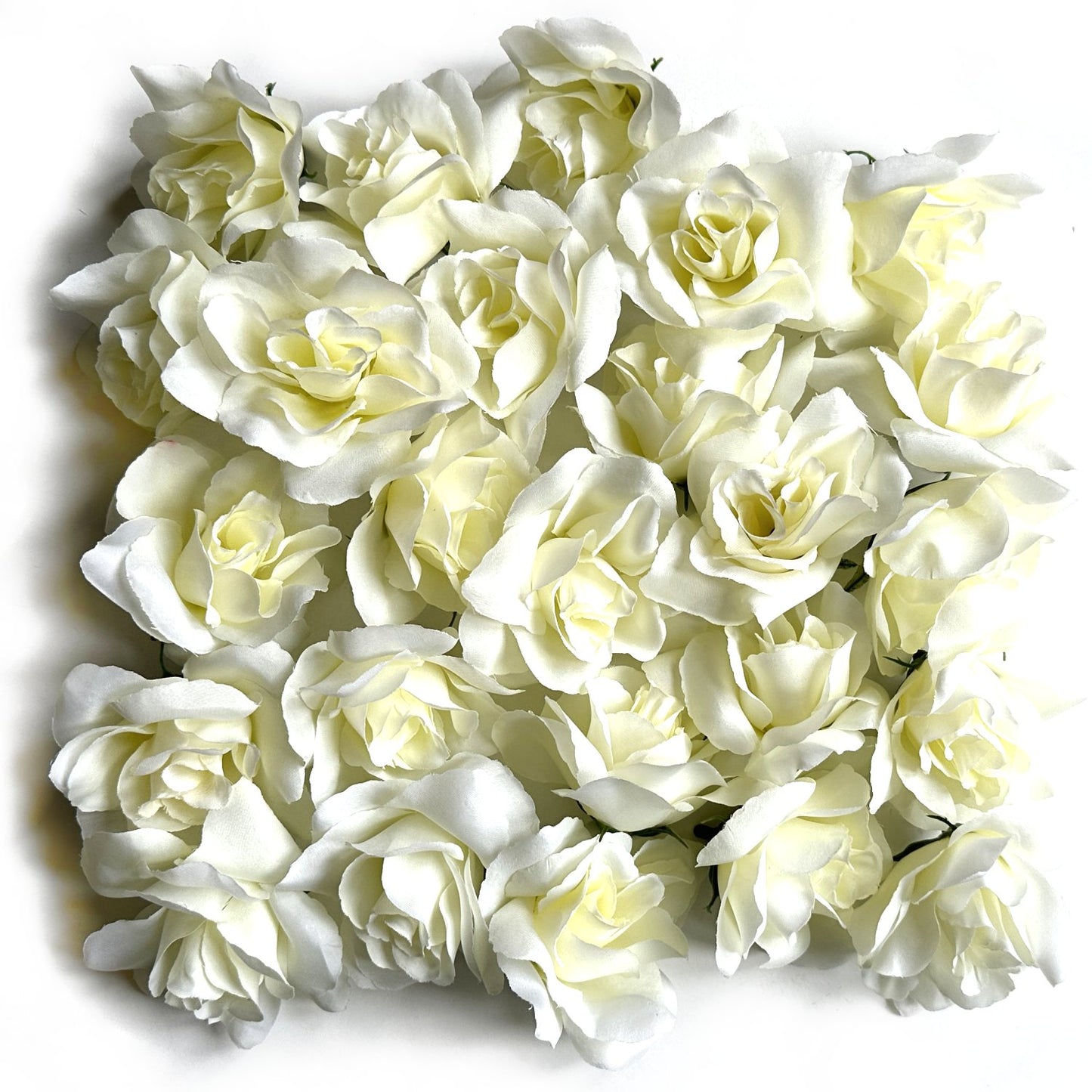 Pack of 100 Artificial Ivory Rose Flower Heads