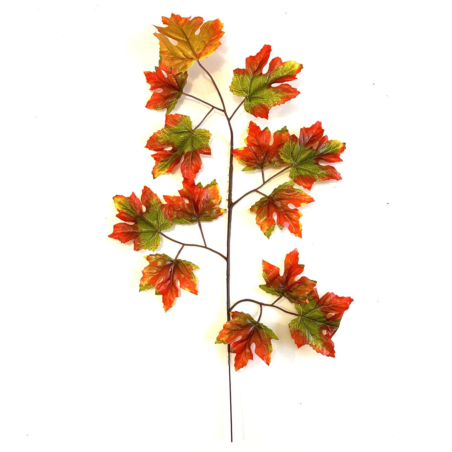 Artificial Maple Leaf Spray 60cm - Red and Green