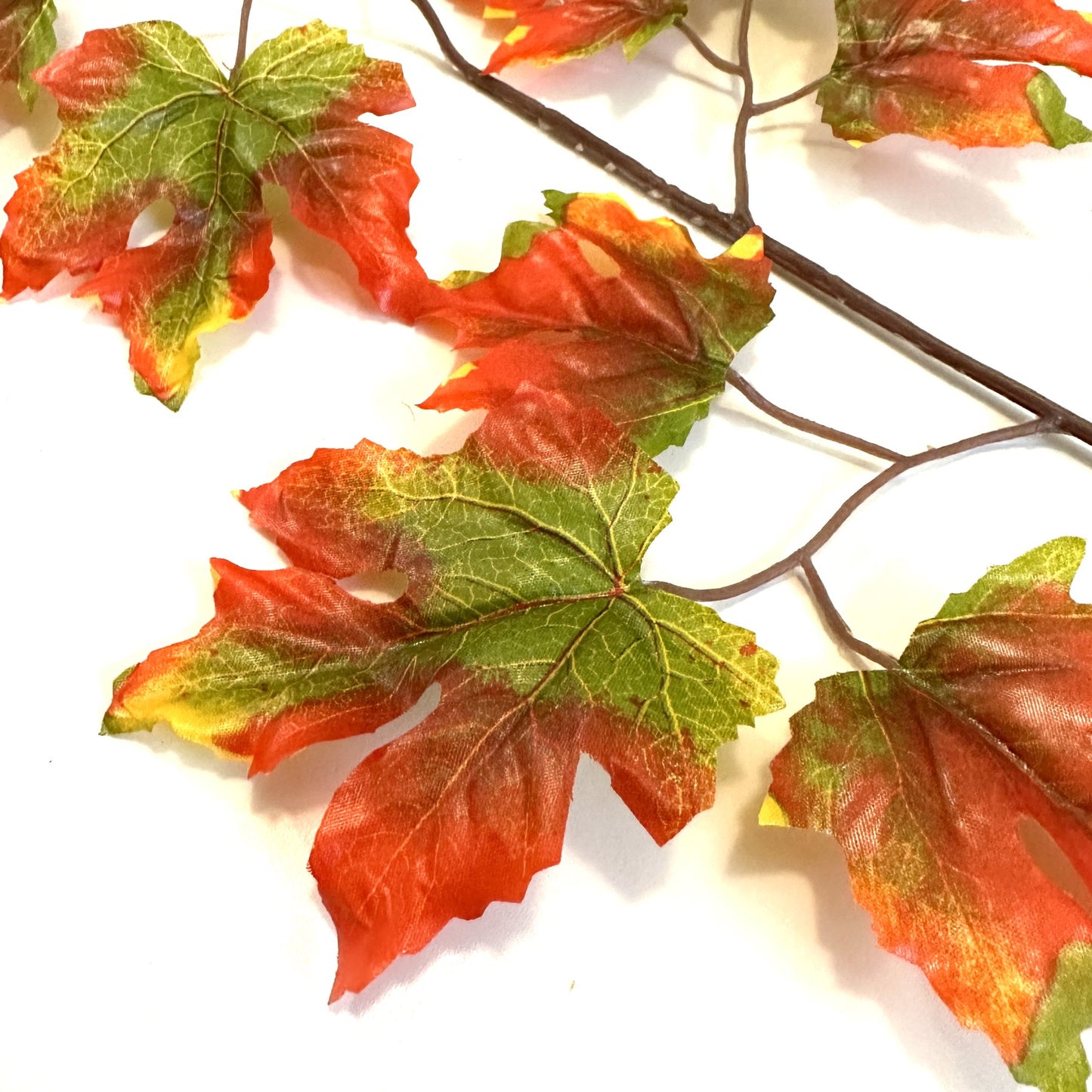 Artificial Maple Leaf Spray 60cm - Red and Green