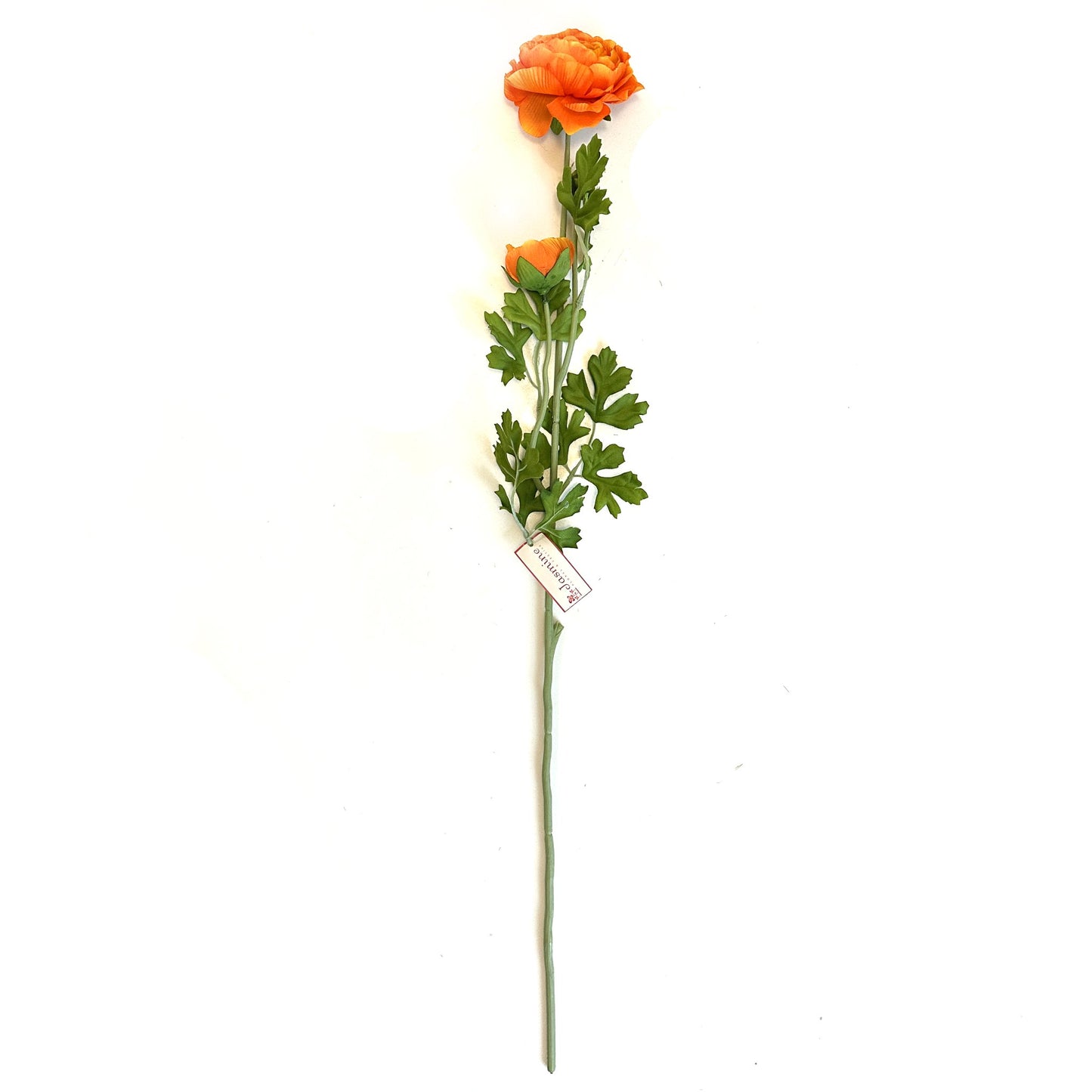 Artificial Ranunculus Flower Spray With Orange Flowers 70cm