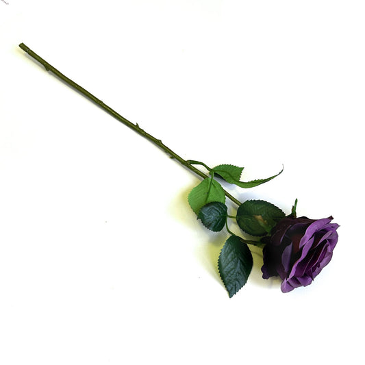 Artificial Rose Flower Stem Purple 44cm